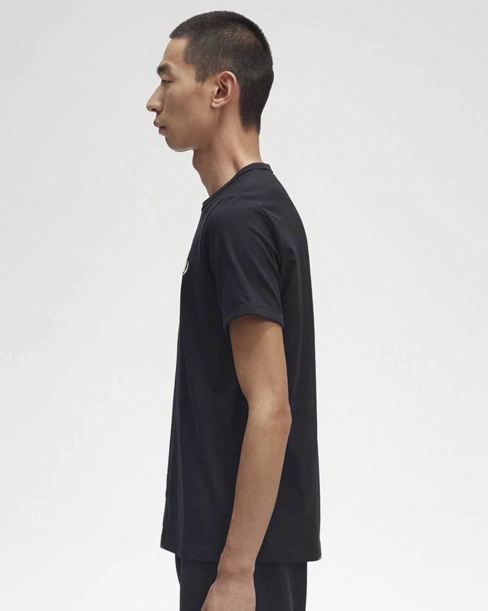 Fred Perry Mens Ringer T-Shirt NOS - Black 102 - Image 4
