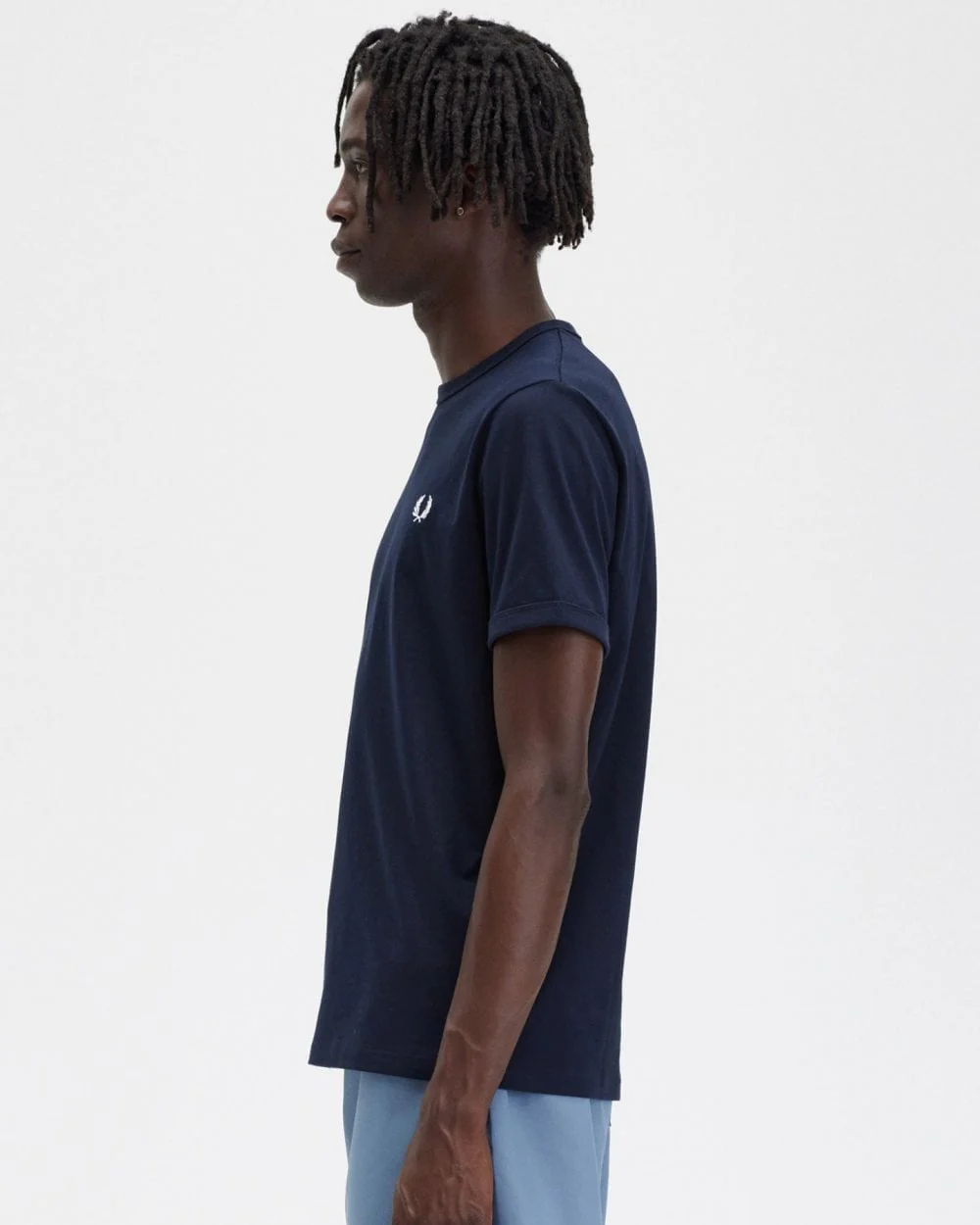 Fred Perry Mens Ringer T-Shirt NOS - Navy 608 - Image 4