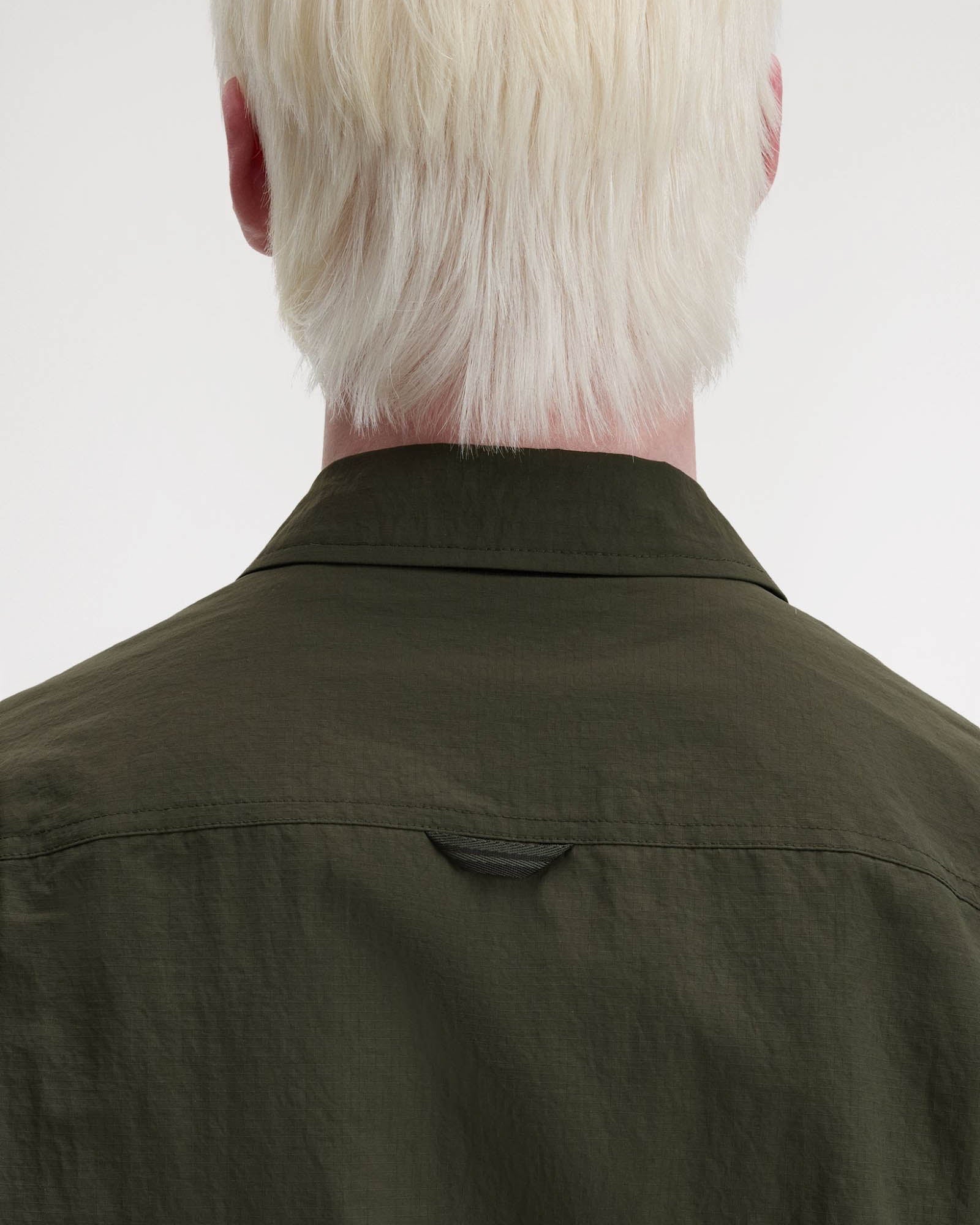 Fred Perry Mens Ripstop Pocket Overshirt - Hunting Green 408 - Image 7