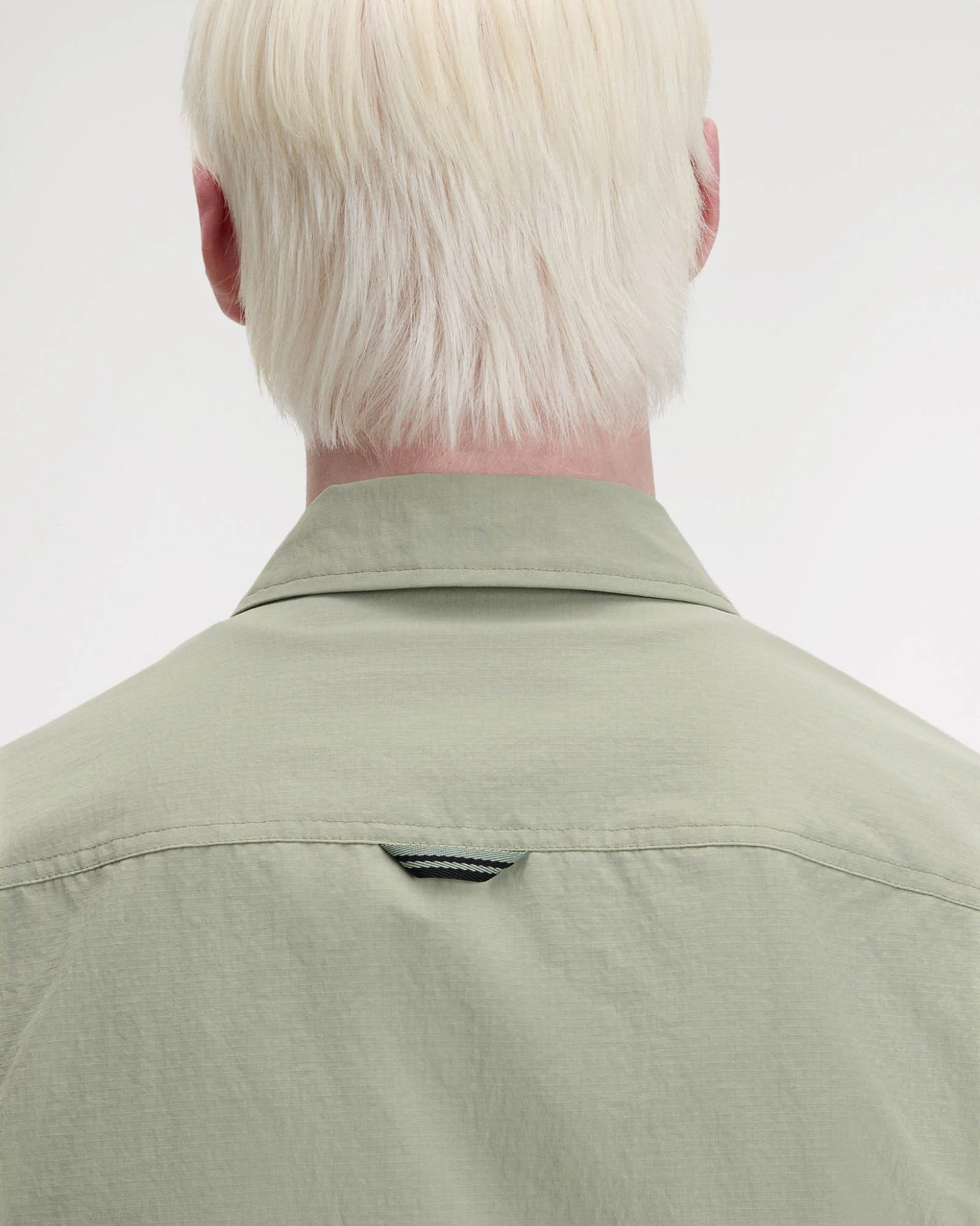 Fred Perry Mens Ripstop Pocket Overshirt - Seagrass M37 - Image 2
