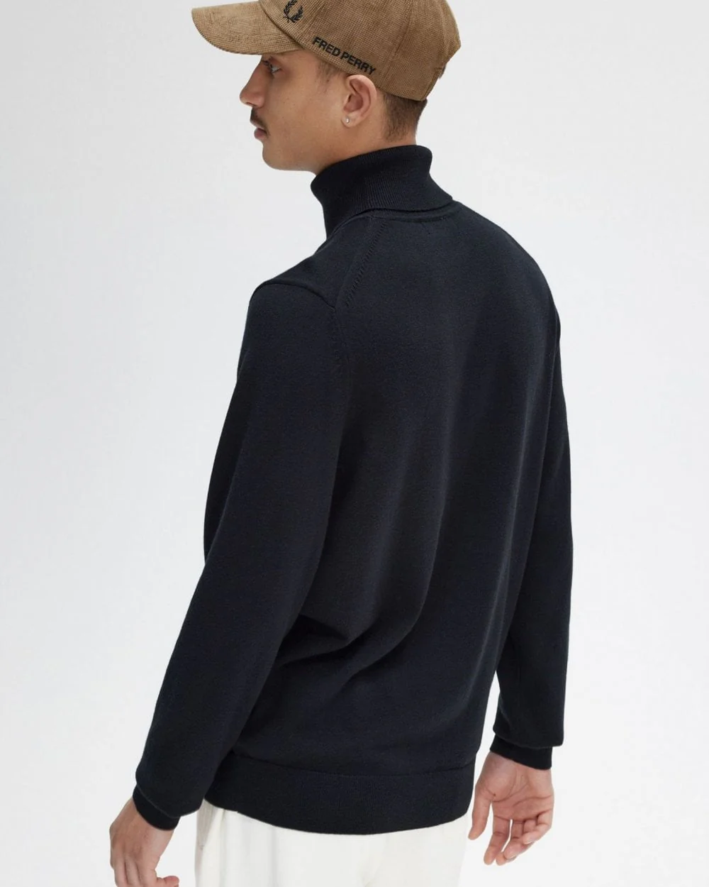 Fred Perry Mens Roll Neck Jumper - Image 3