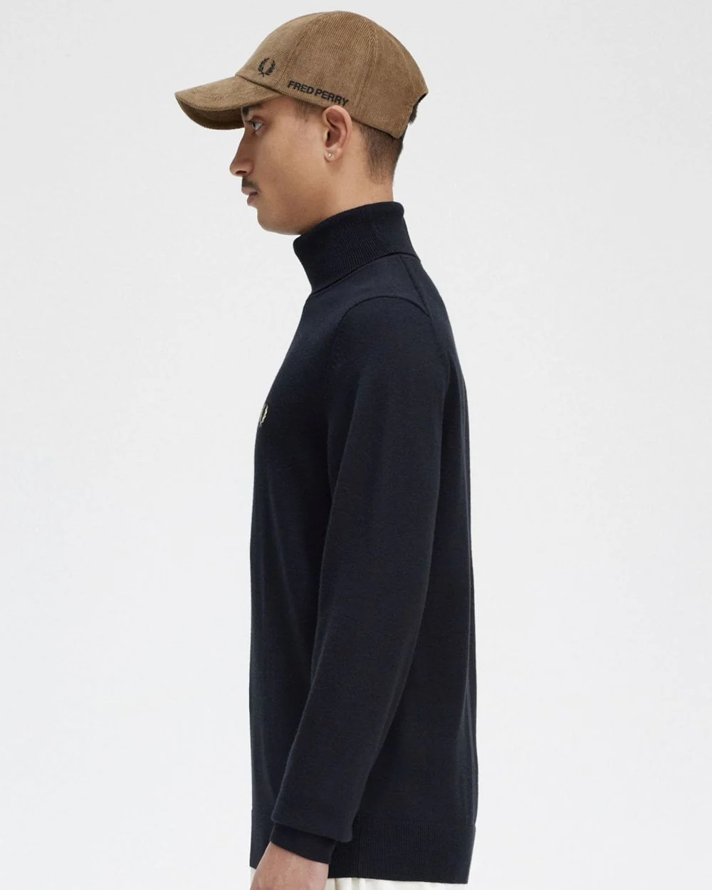 Fred Perry Mens Roll Neck Jumper - Image 5
