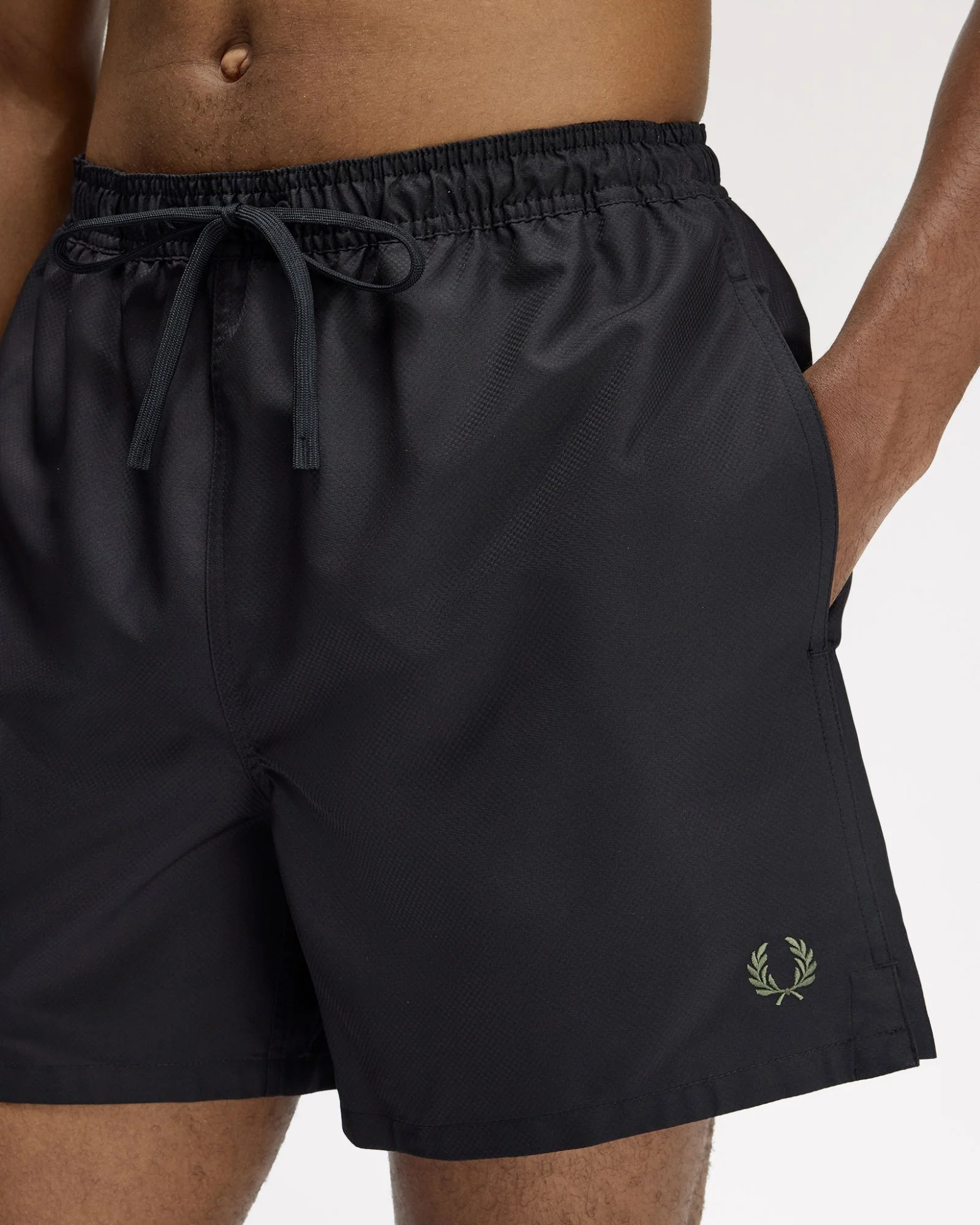 Fred Perry Mens Swimshorts - Black 102 - Image 4