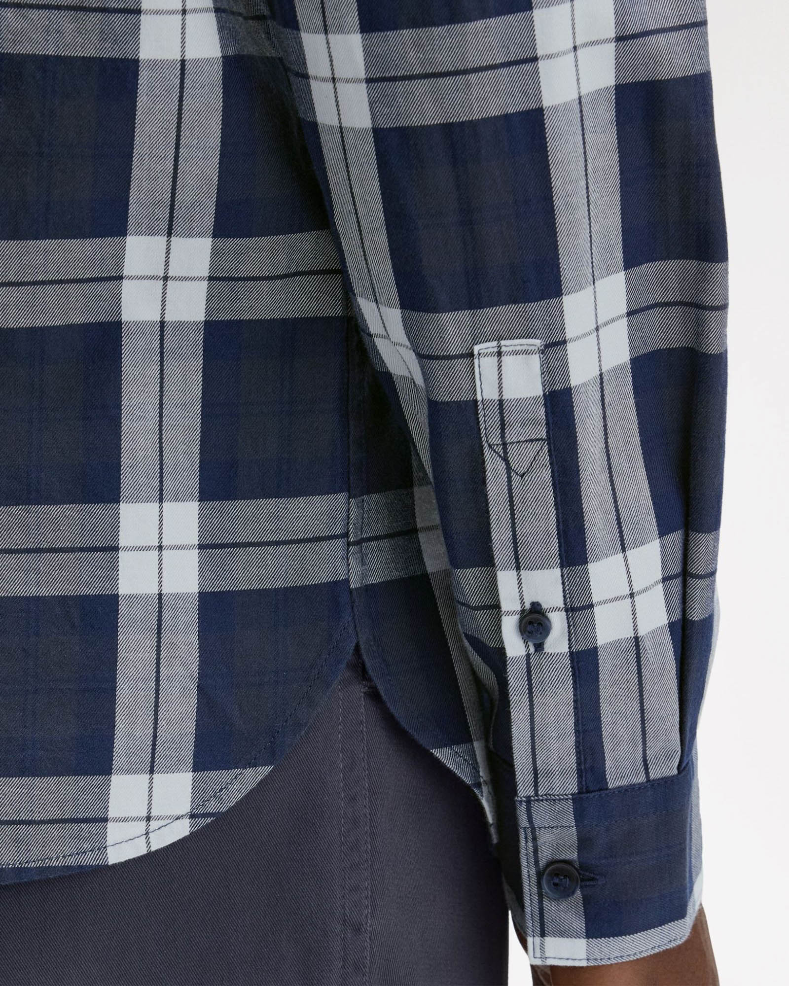 Fred Perry Mens Tartan Twill Shirt - Dark Airforce 738 - Image 2