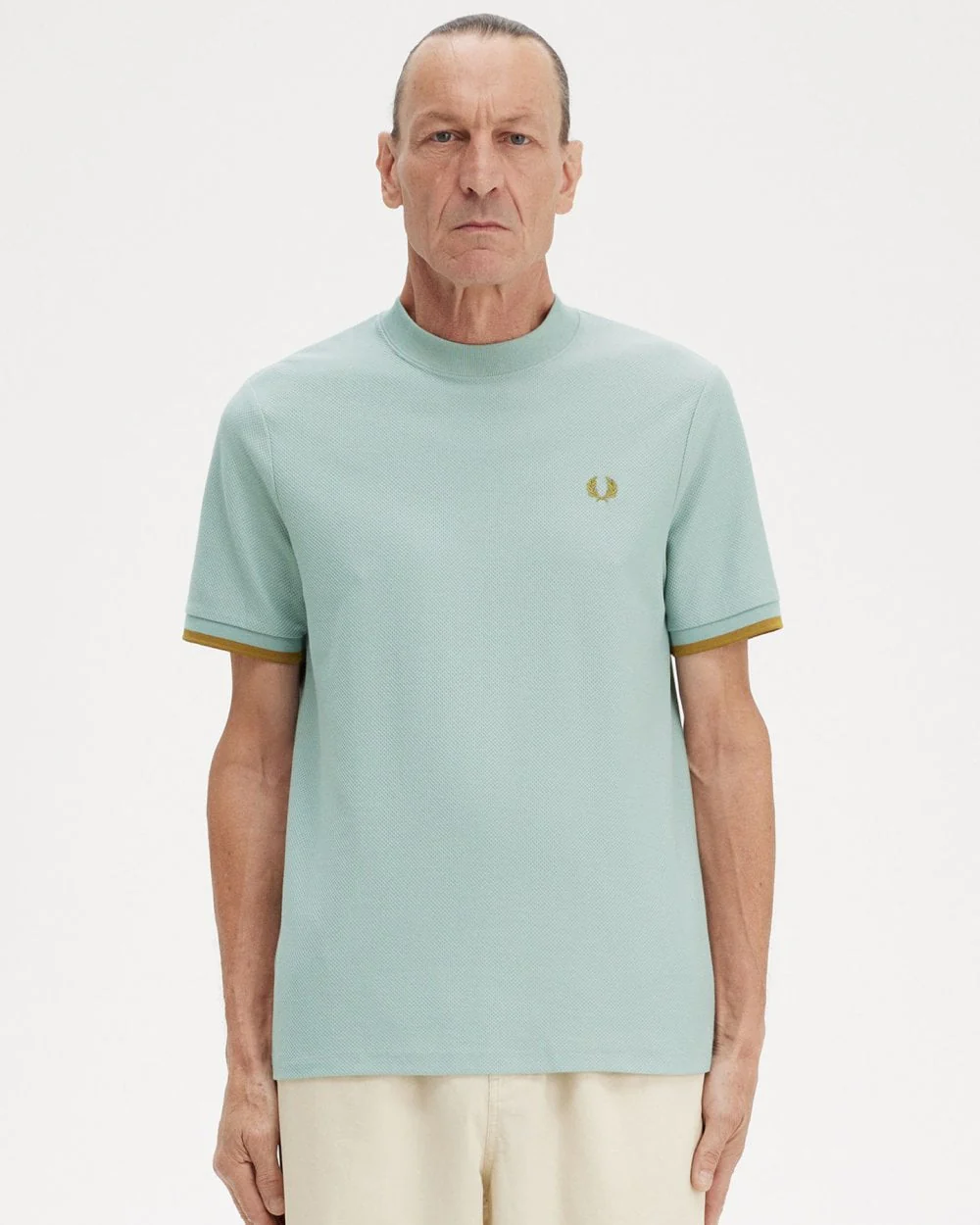 Fred Perry Mens Tipped Cuff Pique Shirt - Image 2