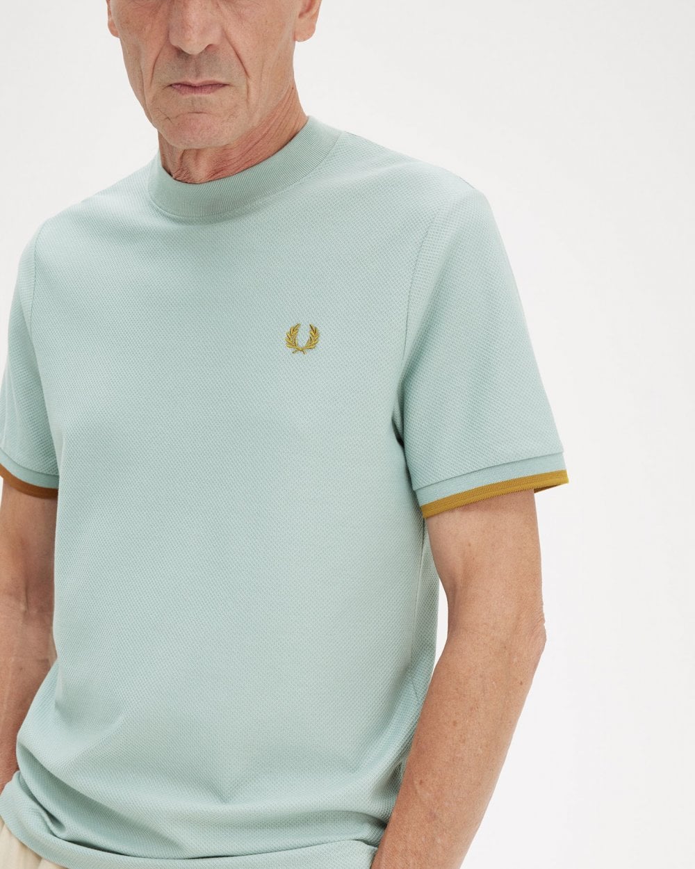 Fred Perry Mens Tipped Cuff Pique Shirt - Image 3