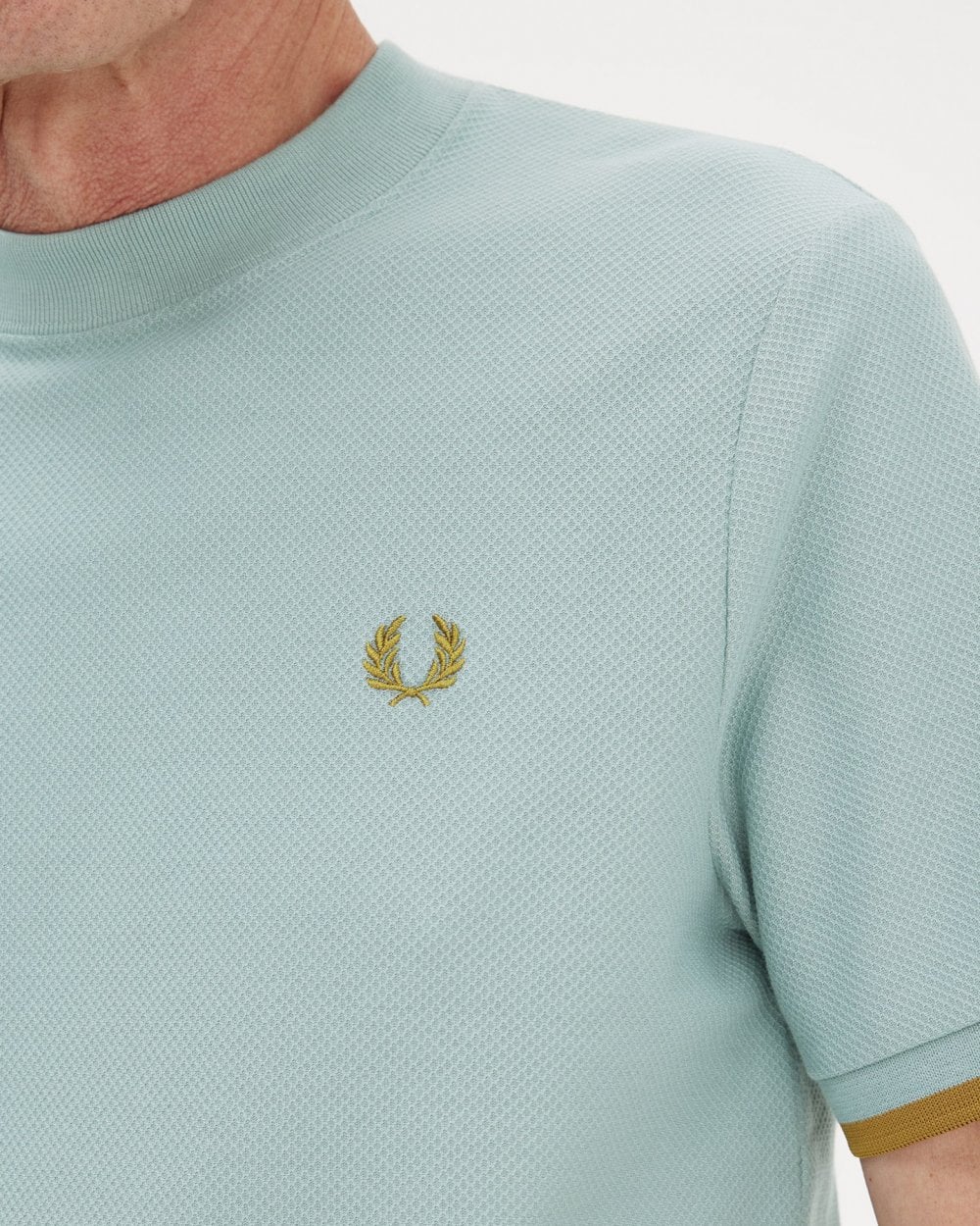 Fred Perry Mens Tipped Cuff Pique Shirt - Image 4