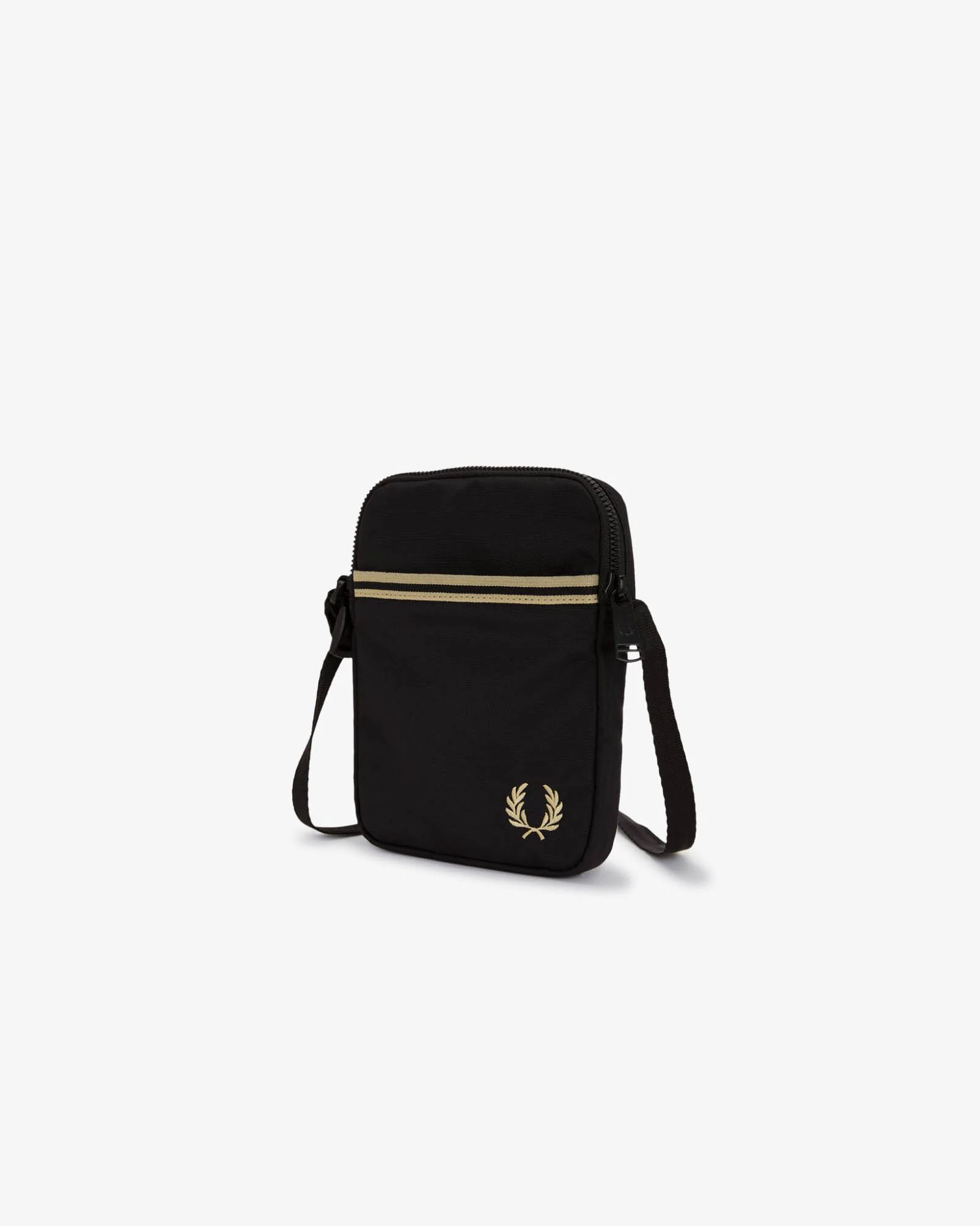 Fred Perry Mens Tipped Tape Small Side Bag - Black 102 - Image 3