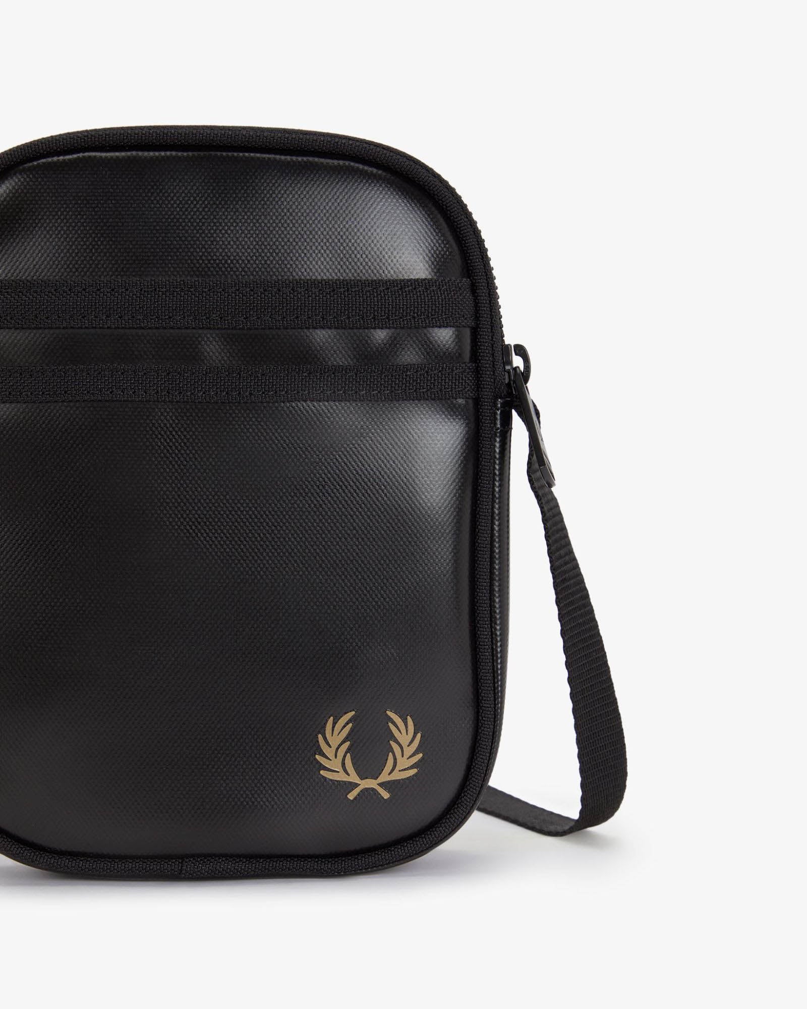 Fred Perry Mens Tonal Classic Small Side Bag - Black/Gold 774 - Image 5