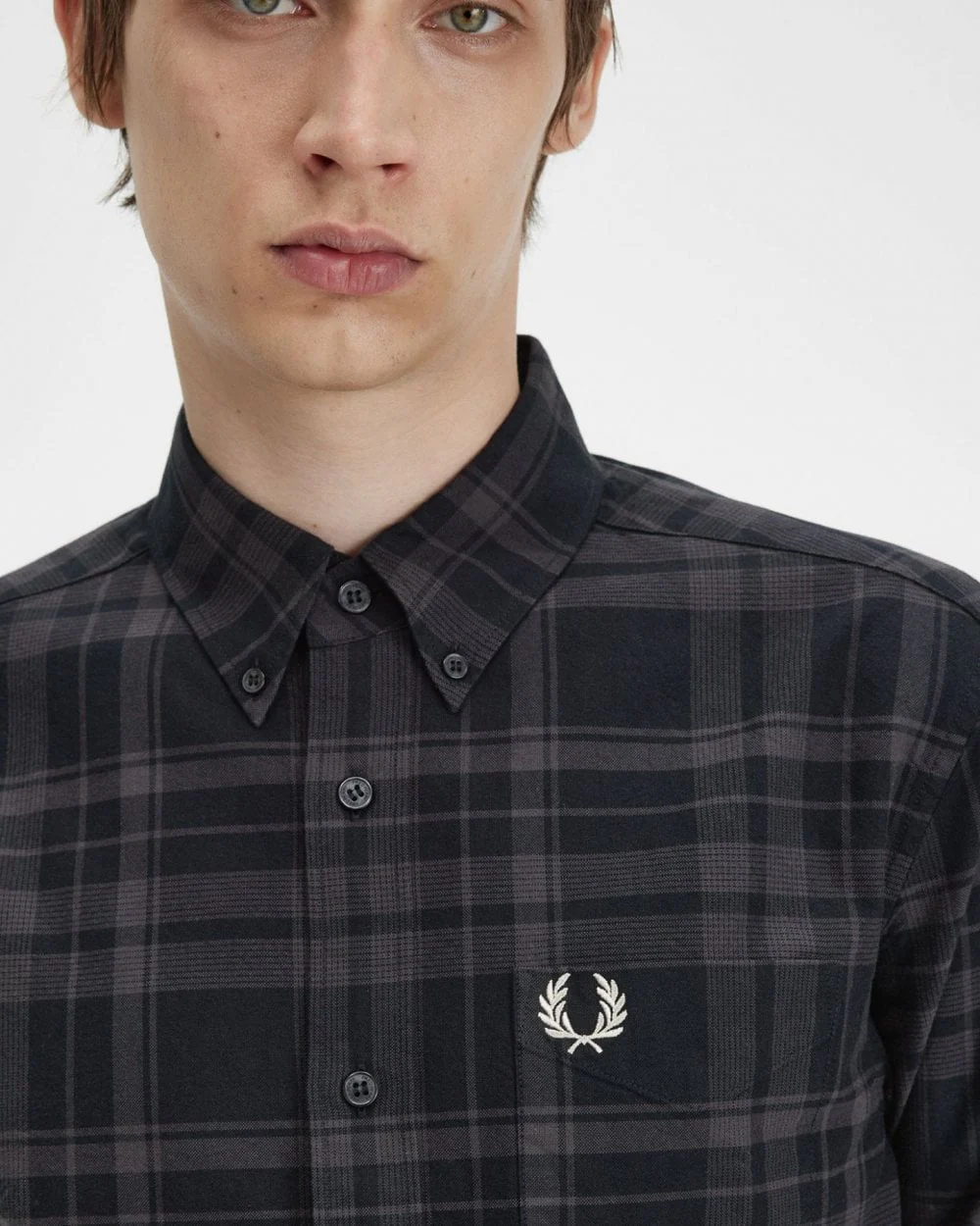 Fred Perry Mens Tonal Tartan Shirt - Image 3
