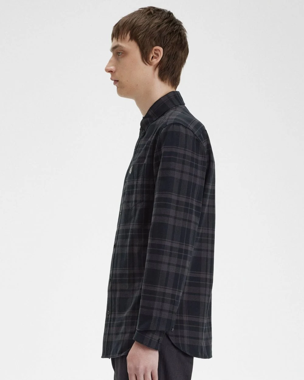 Fred Perry Mens Tonal Tartan Shirt - Image 5