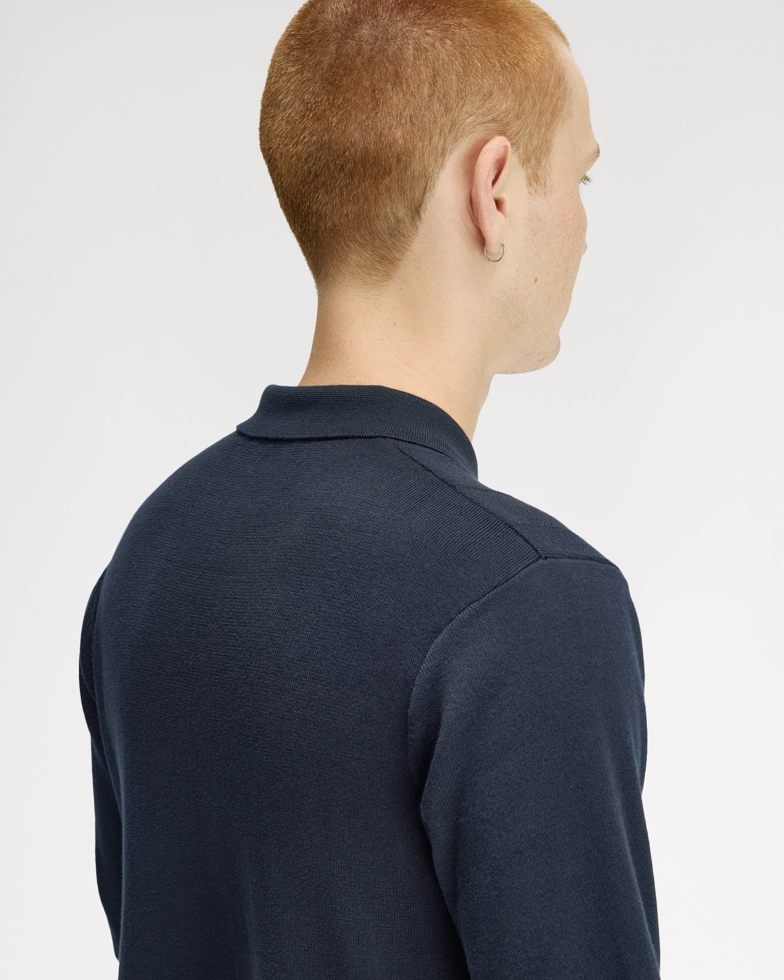 Fred Perry Mens Tonal Vertical Stripe Polo Shirt - Navy 608 - Image 2