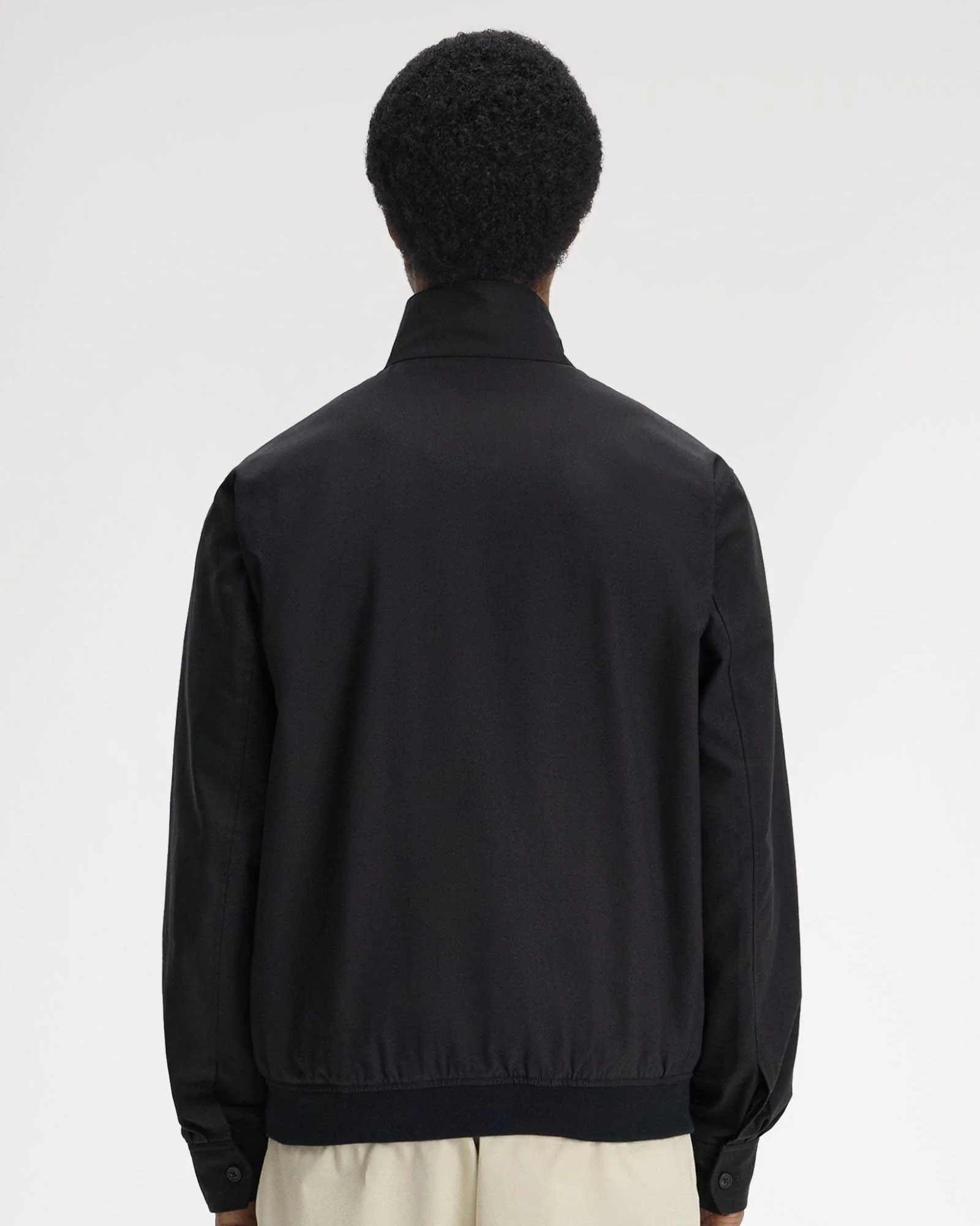 Fred Perry Mens Twill Harrington Jacket - Black 102 - Image 6