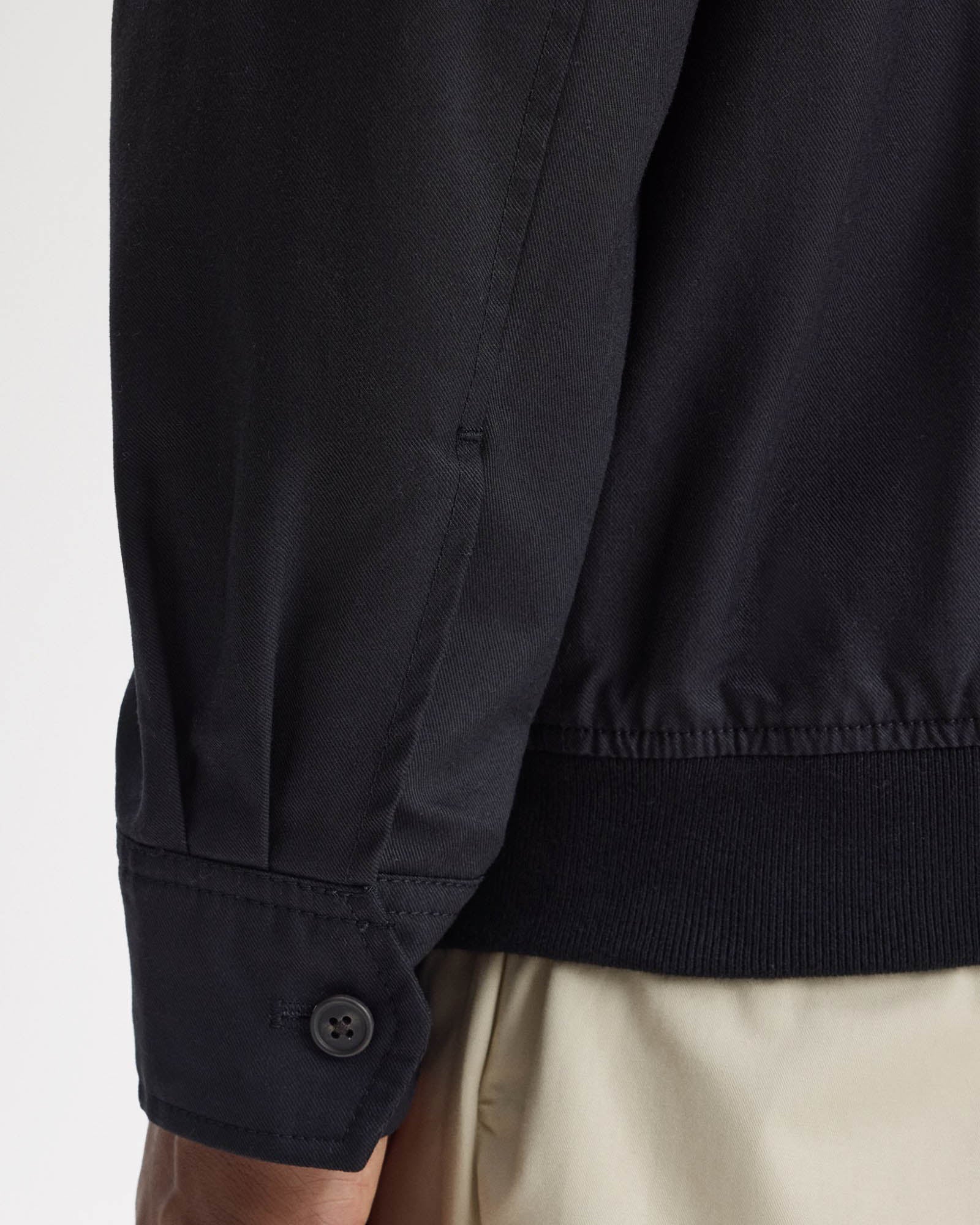 Fred Perry Mens Twill Harrington Jacket - Black 102 - Image 8