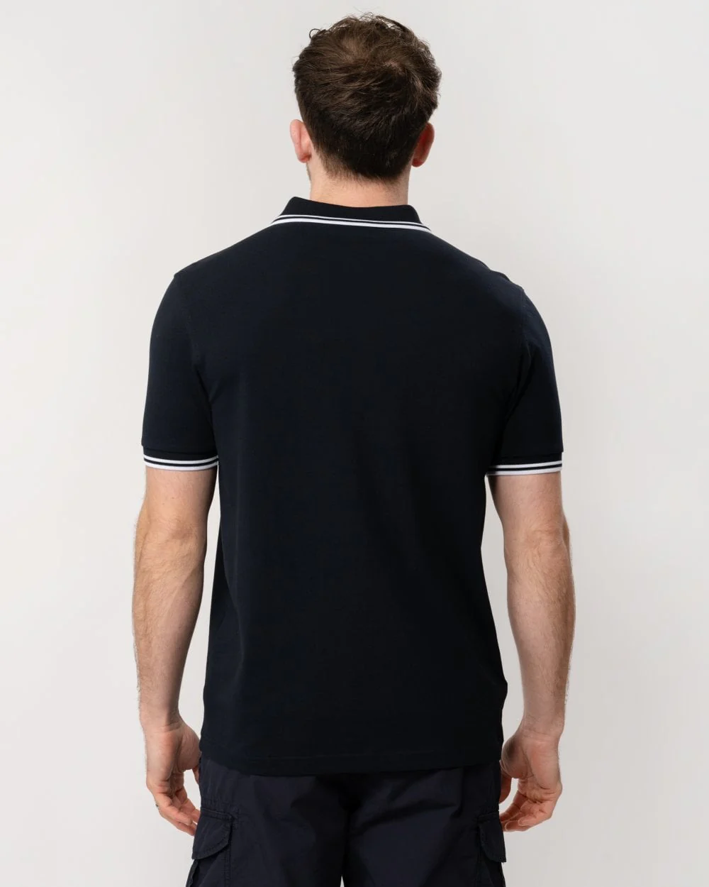 Fred Perry Mens Twin Tipped Signature Polo Shirt NOS - Navy/White 238 - Image 4