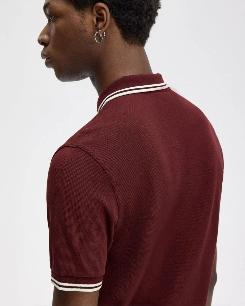 Fred Perry Mens Twin Tipped Signature Polo Shirt NOS - Oxblood 597 - Image 4