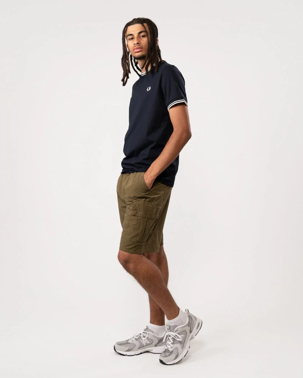 Fred Perry Mens Twin Tipped T-Shirt NOS - Navy 795 - Image 3
