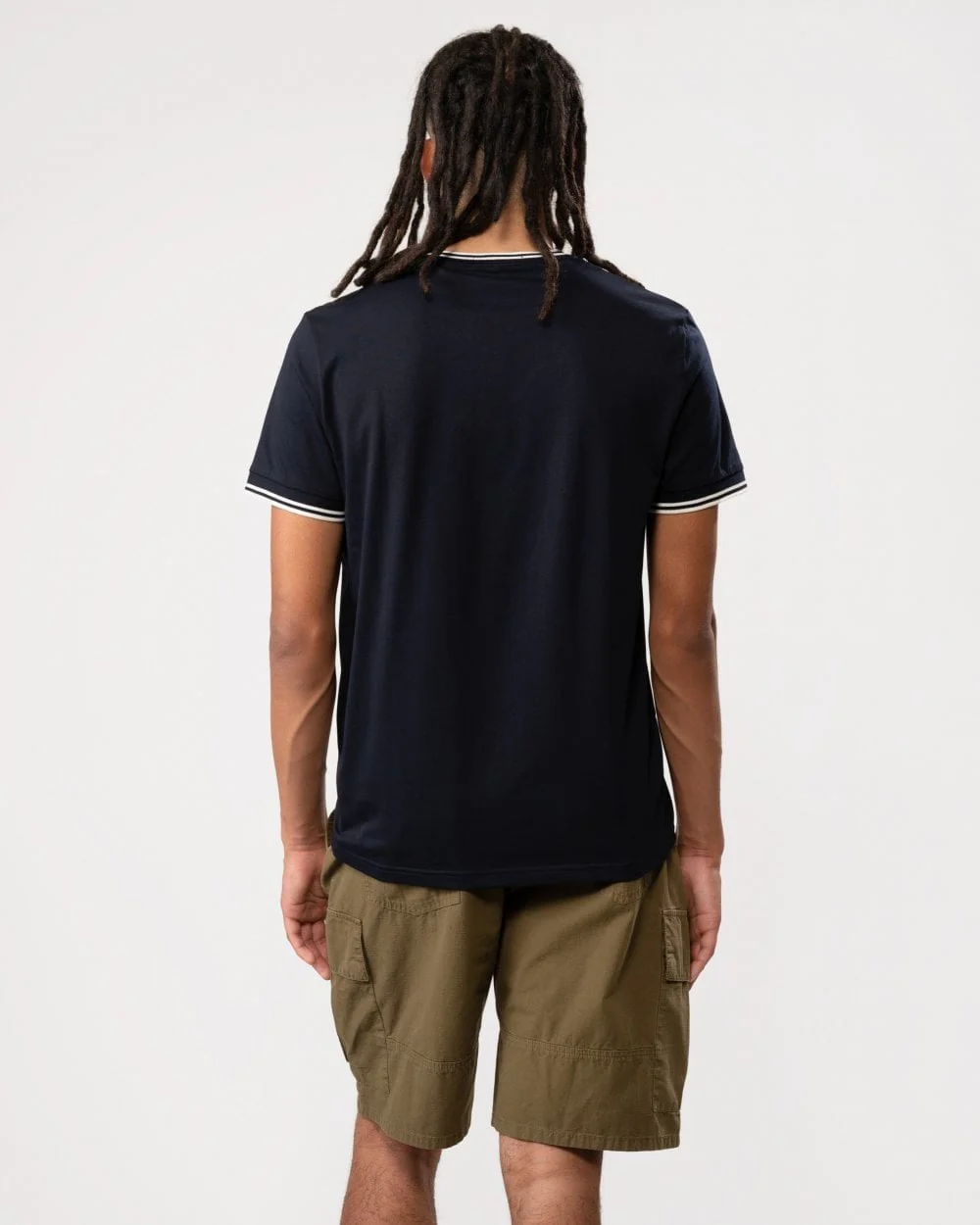 Fred Perry Mens Twin Tipped T-Shirt NOS - Navy 795 - Image 4