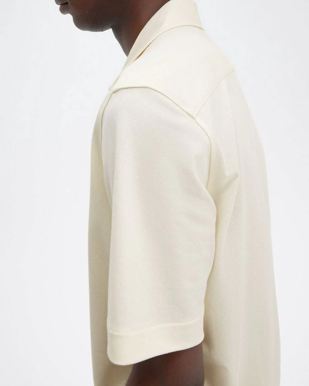 Fred Perry Mens Woven Mesh Revere Collar Shirt - Image 3