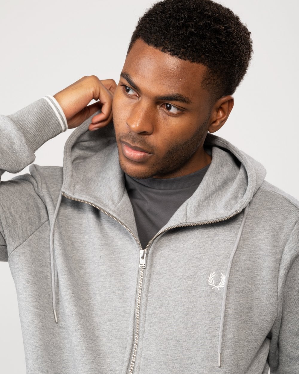 Fred Perry Mens Zip Through Hoodie - Image 2