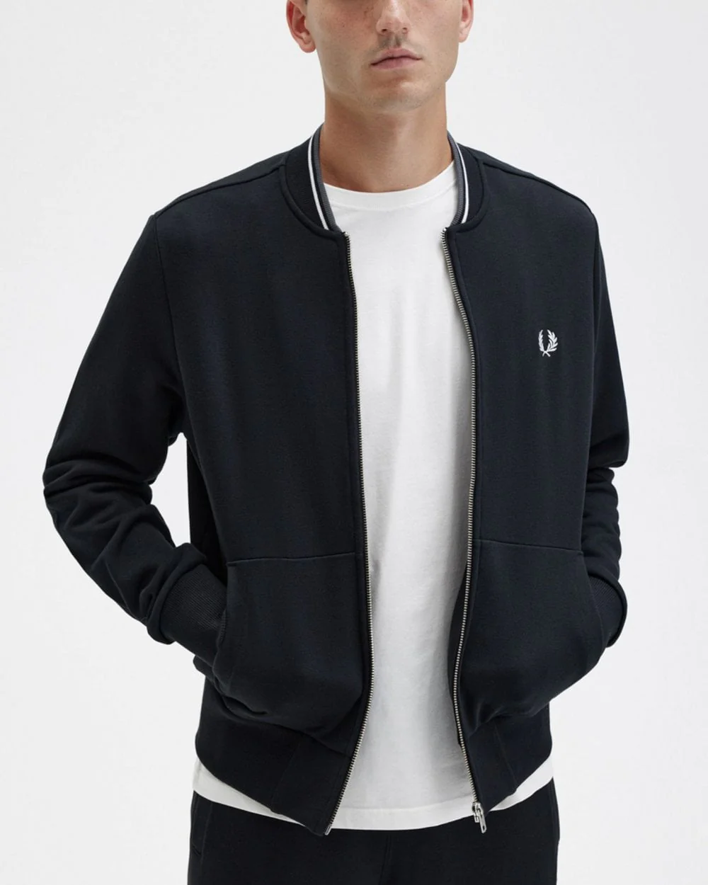Fred Perry Mens Zip Through Sweatshirt - Image 3