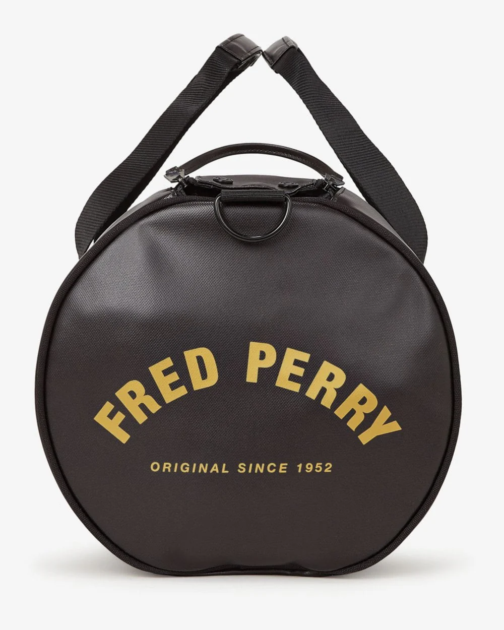 Fred Perry NOS Classic Barrel Bag - Black/Gold 774 - Image 4
