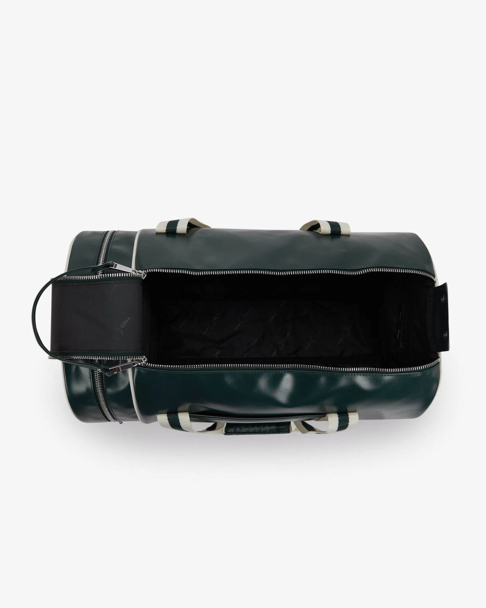 Fred Perry Recycled Polyester Classic Barrel Bag - Grassroots /Ecru 81A - Image 2