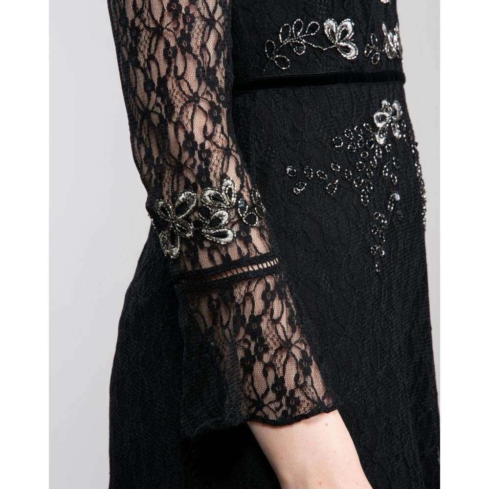French Connection Bella Sparkle Embelished Lace Womens Dress - Image 7