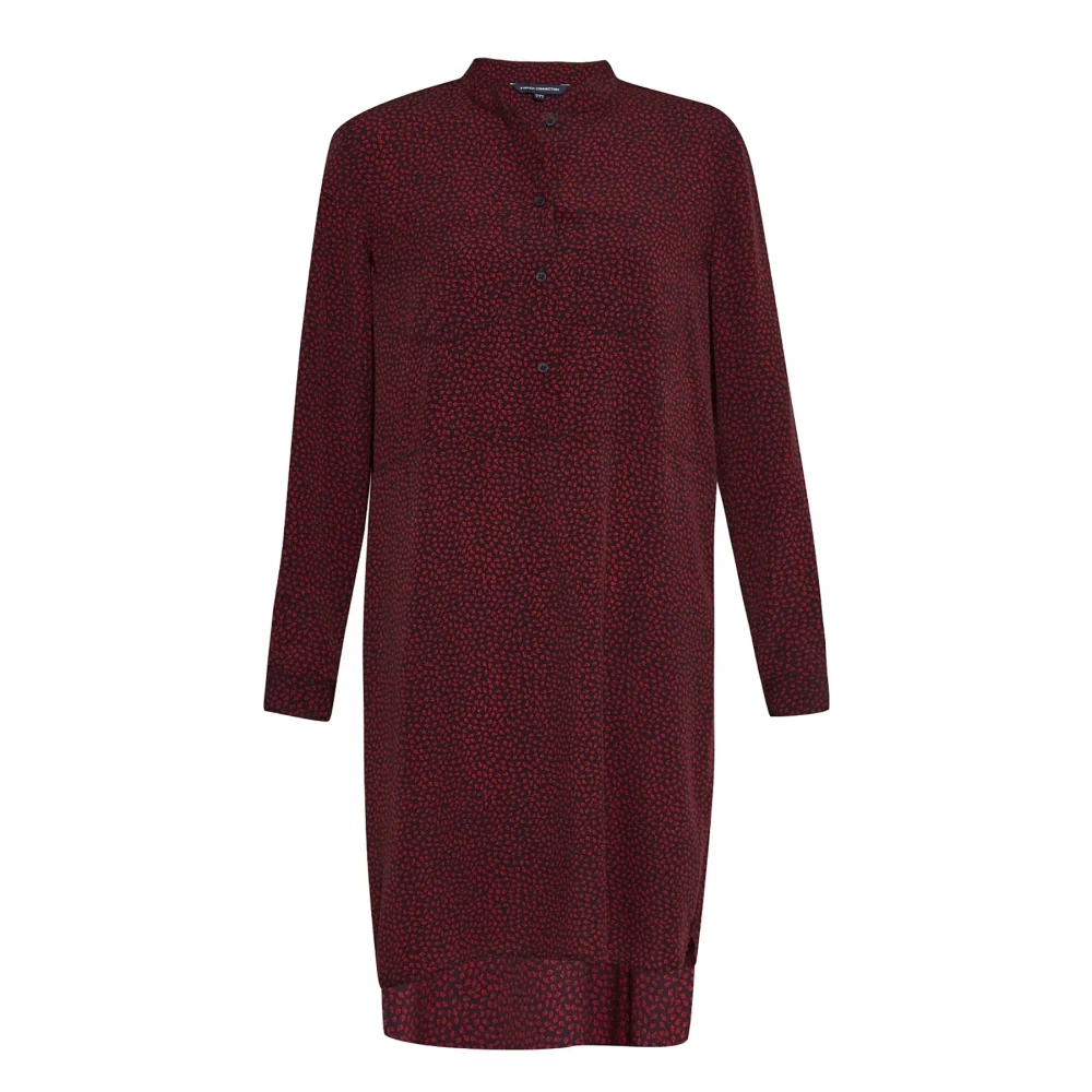 French Connection Callie Crepe Light Collarless Dress - Image 5