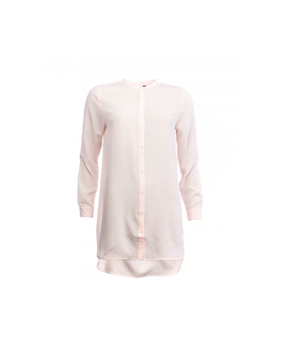 French Connection Class Crepe Light Long Sleeve Collarless Shirt - Image 2