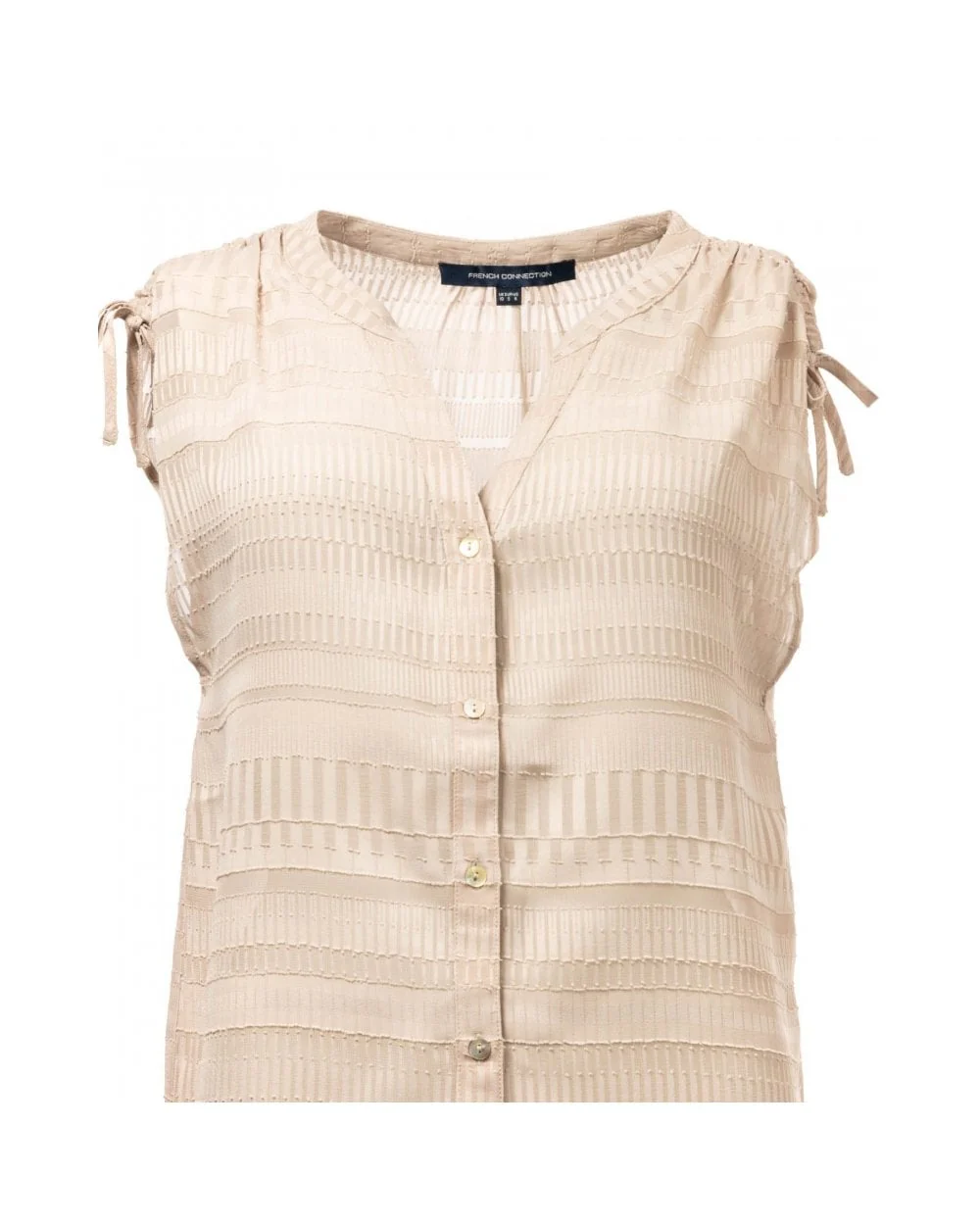 French Connection Denia Sheer Sleeveless Womens Blouse - Image 3