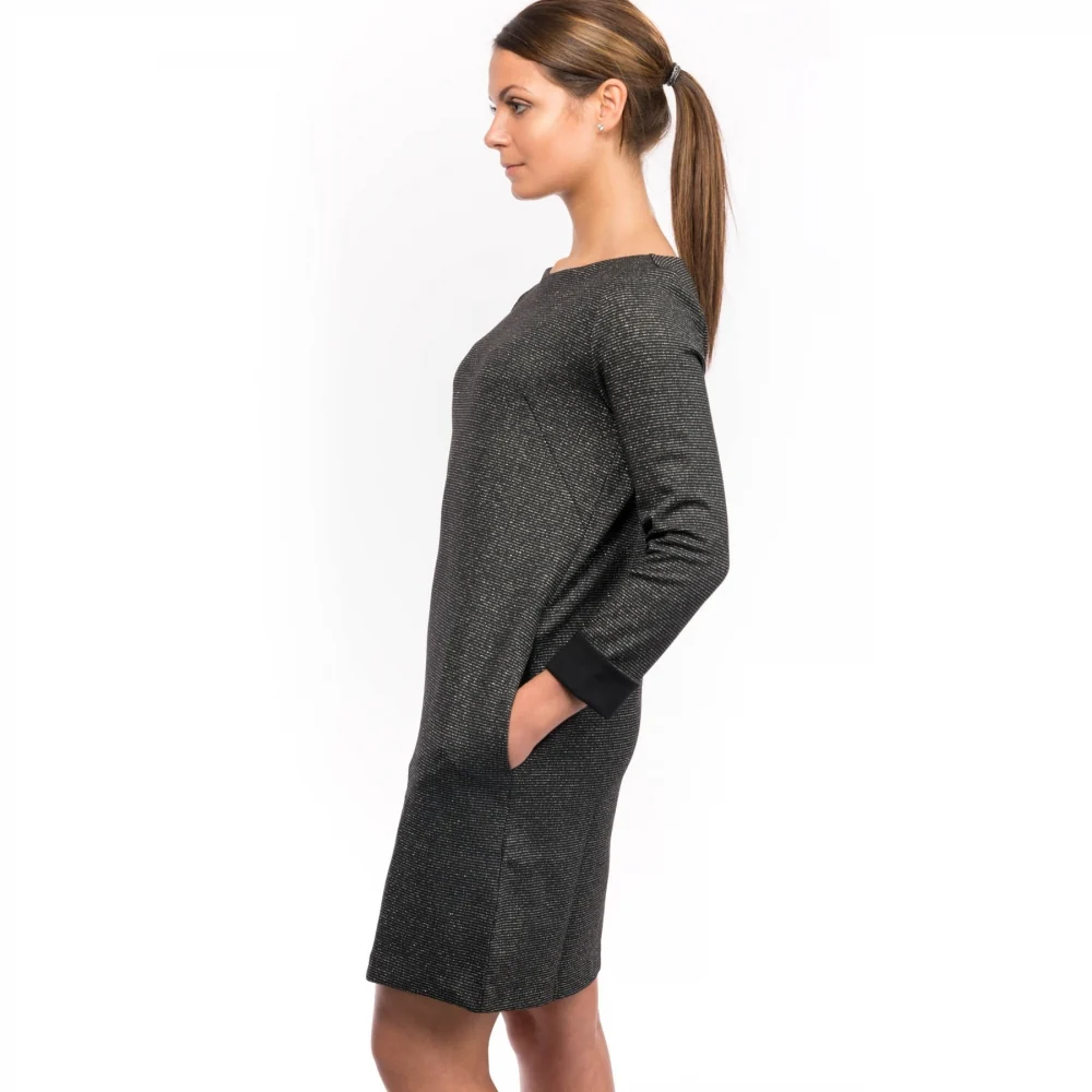 French Connection Louna Jersey LS Full Emb Womens Dress - Image 2