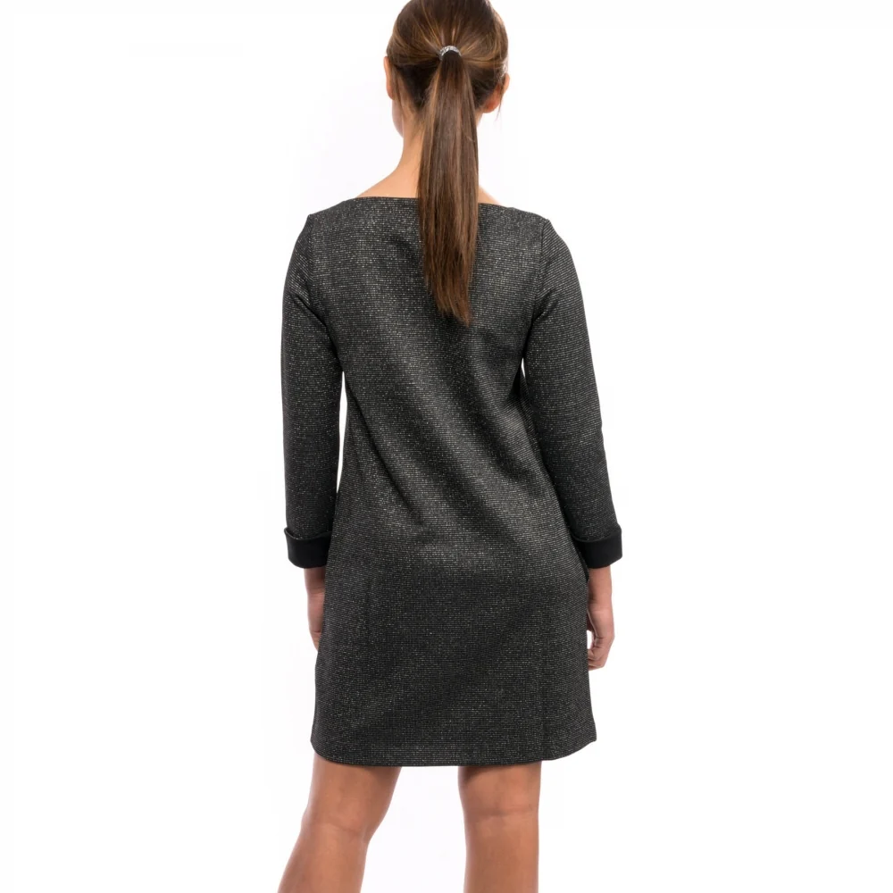French Connection Louna Jersey LS Full Emb Womens Dress - Image 3