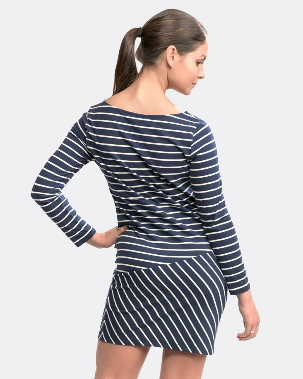 French Connection Spring Tim Tim Long Sleeve Slash Neck Womens Dress - Image 4