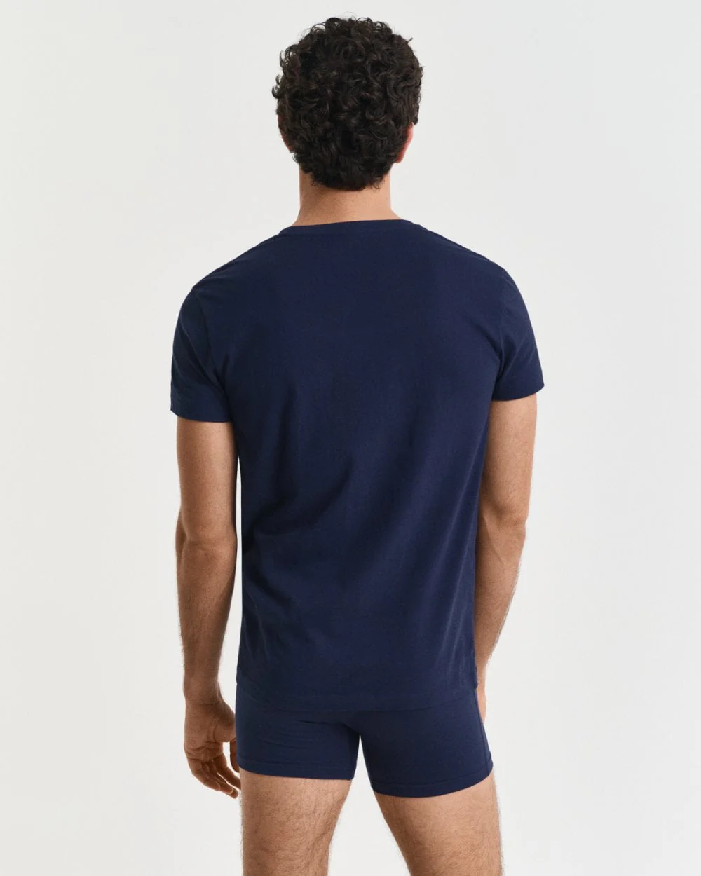GANT 2-Pack Mens Crew Neck T-Shirts - 109 Navy/White - Image 4