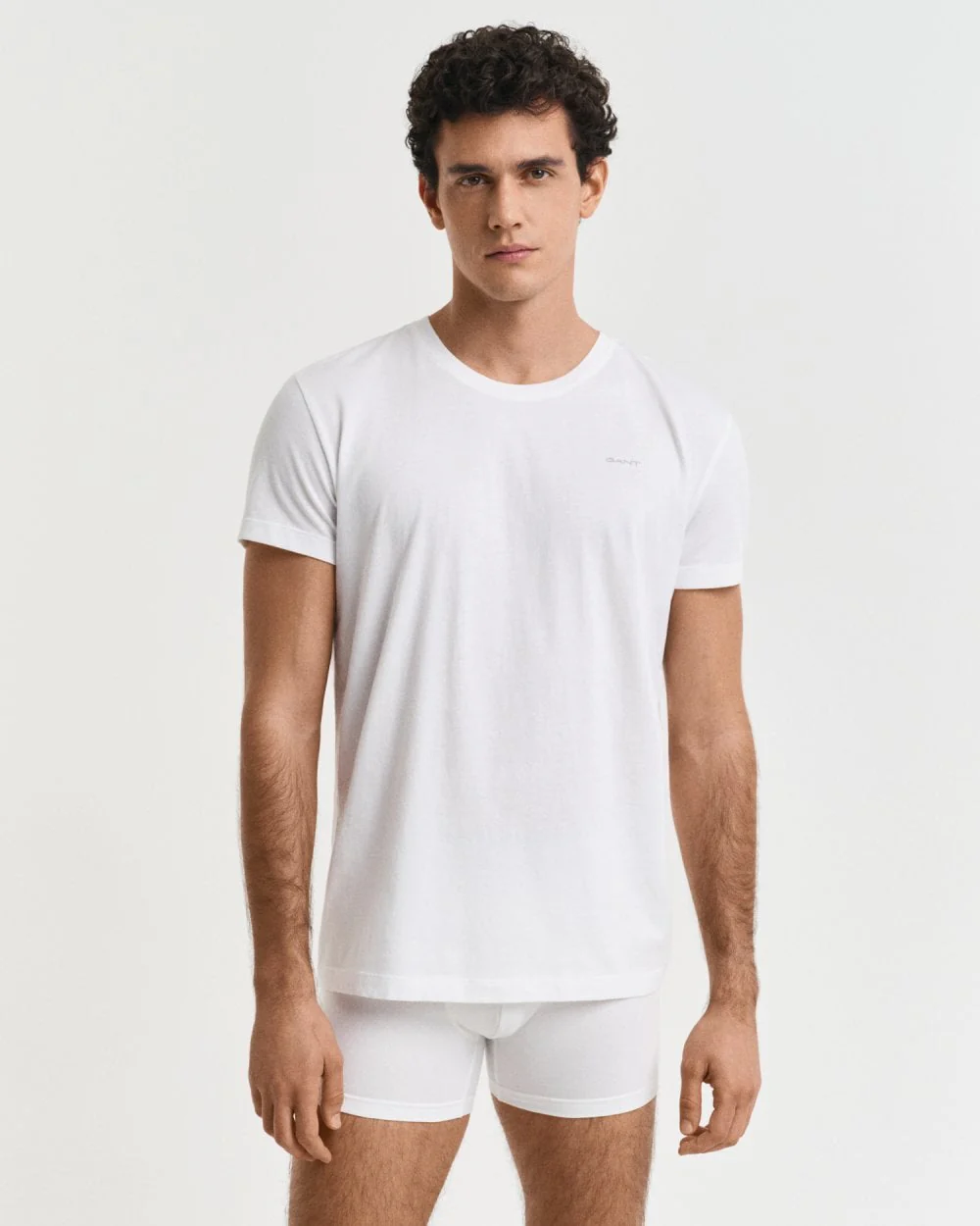 GANT 2-Pack Mens Crew Neck T-Shirts - 110 White - Image 3