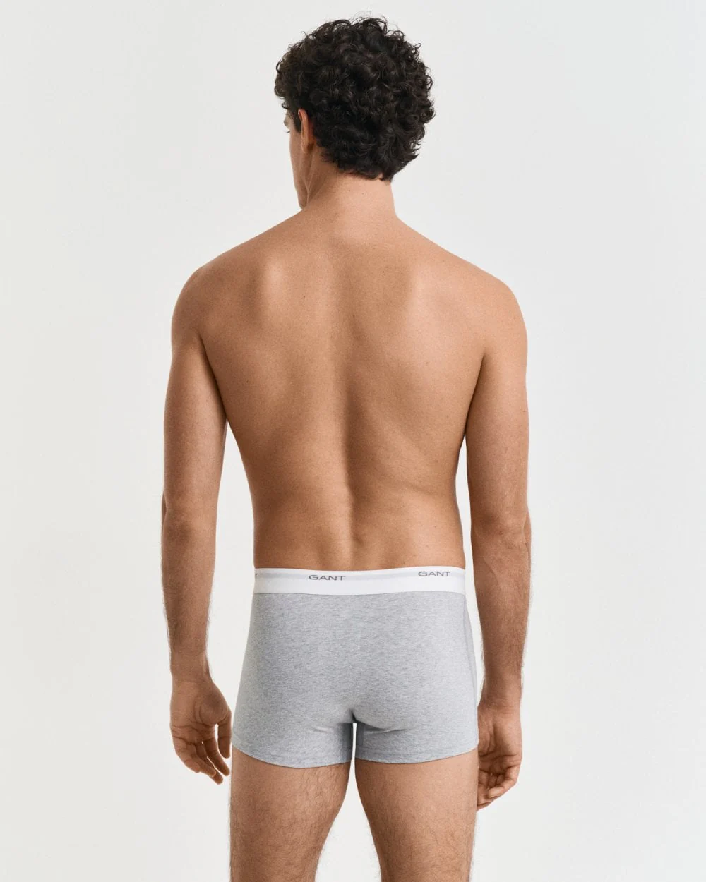 GANT 3-Pack Mens Core Trunks with Logo Waistband - 94 Light Grey Melange - Image 3