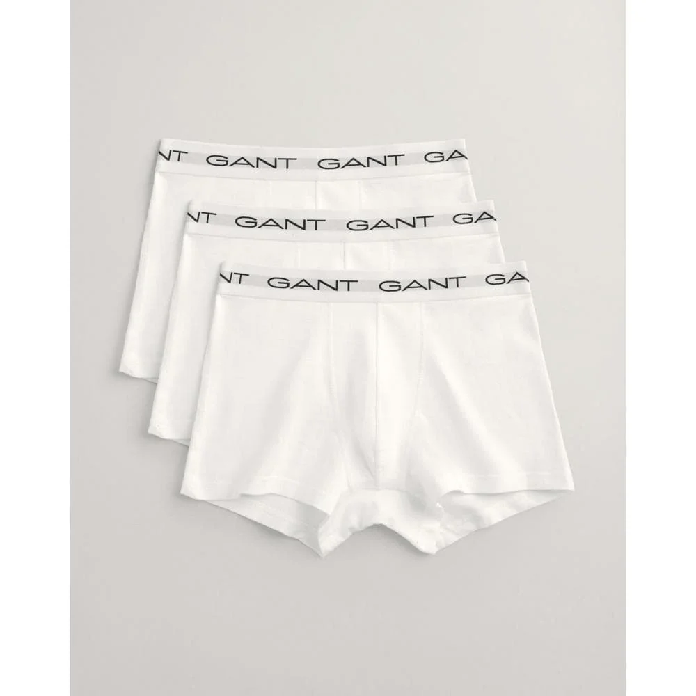 GANT 3-Pack Mens Cotton Jersey Trunks - 110 White
