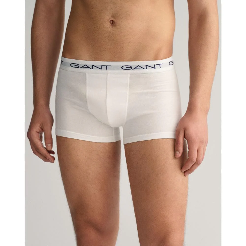 GANT 3-Pack Mens Cotton Jersey Trunks - 110 White - Image 2