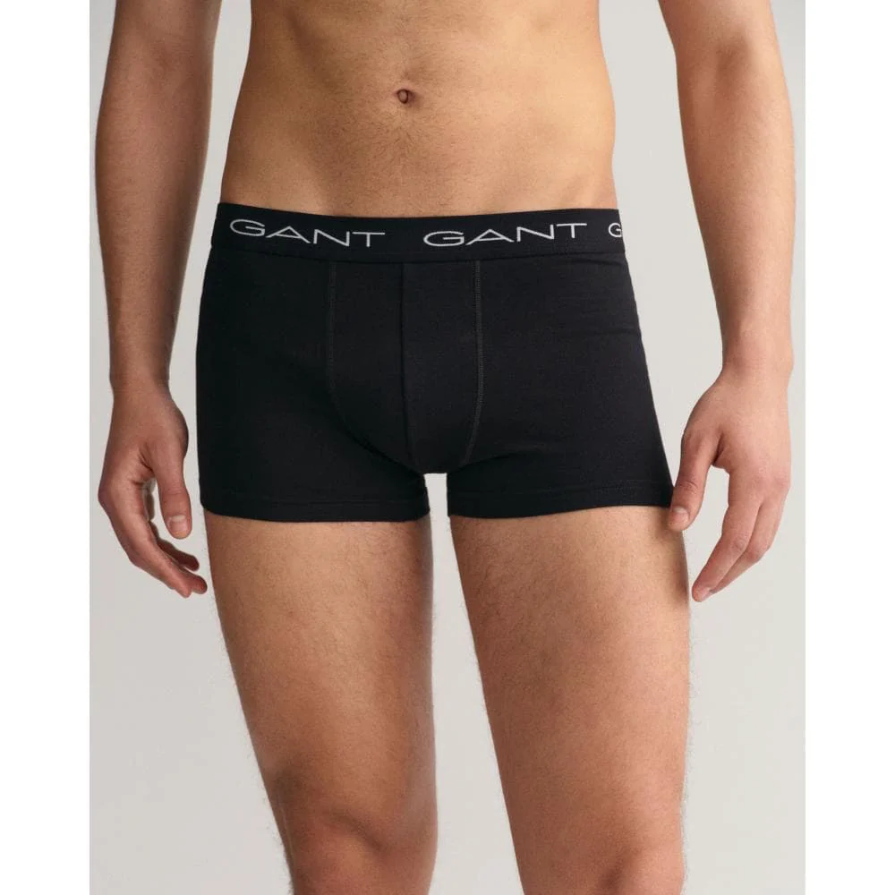 GANT 3-Pack Mens Cotton Jersey Trunks - 5 Black - Image 2