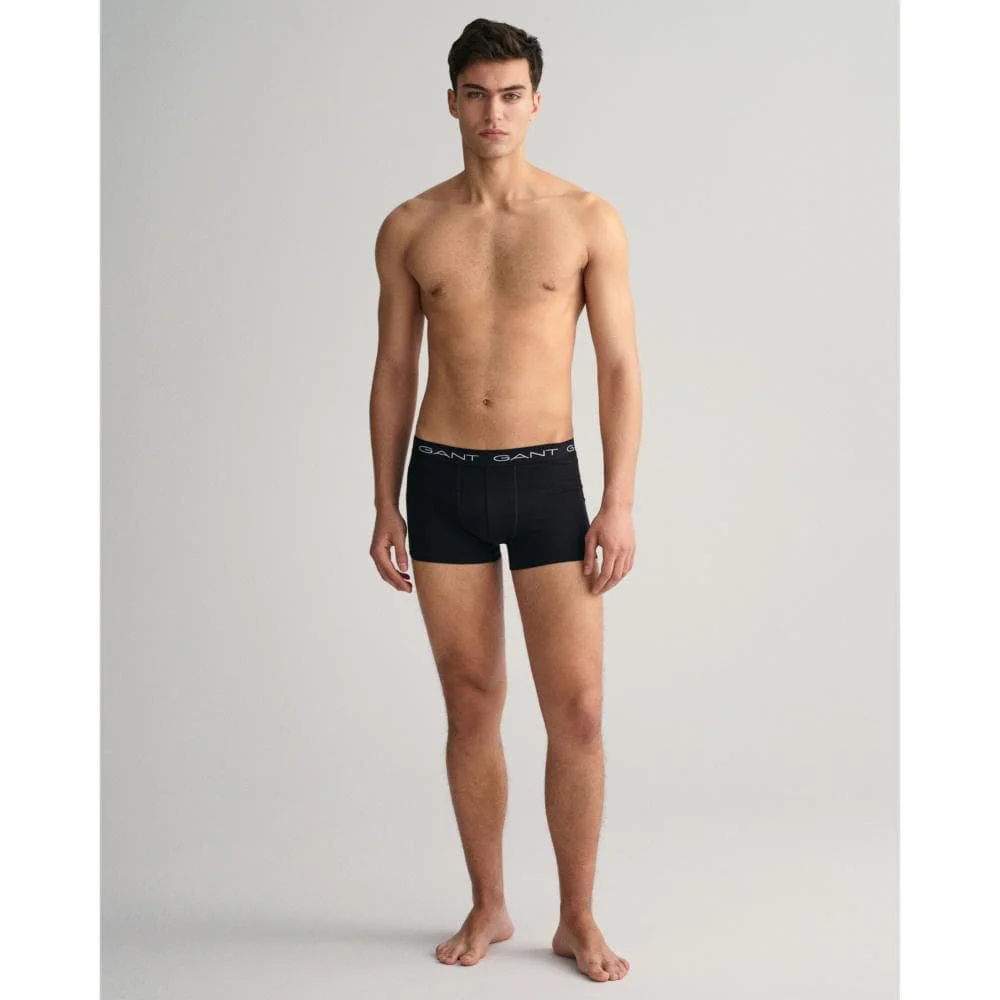 GANT 3-Pack Mens Cotton Jersey Trunks - 5 Black - Image 3
