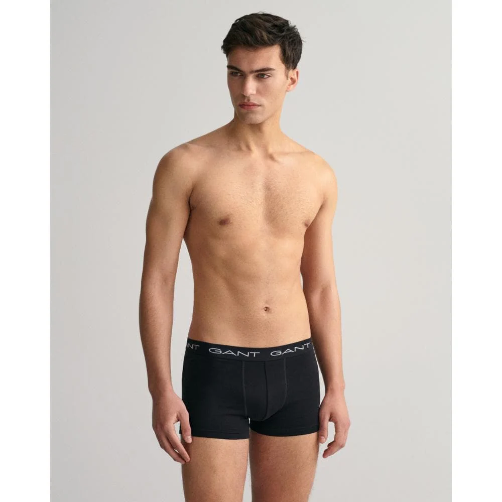 GANT 3-Pack Mens Cotton Jersey Trunks - 5 Black - Image 5