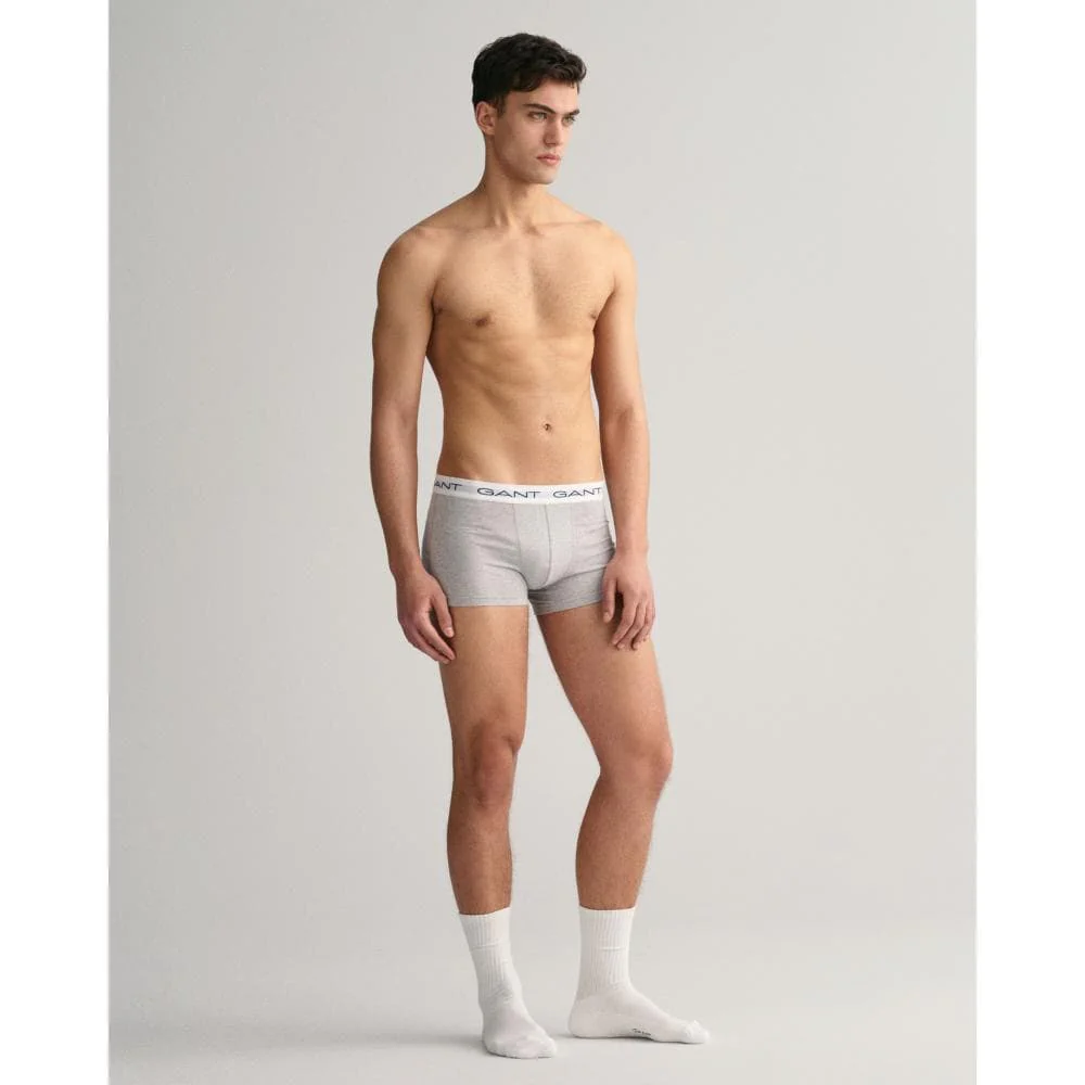 GANT 3-Pack Mens Cotton Jersey Trunks - 93 Grey Melange - Image 3
