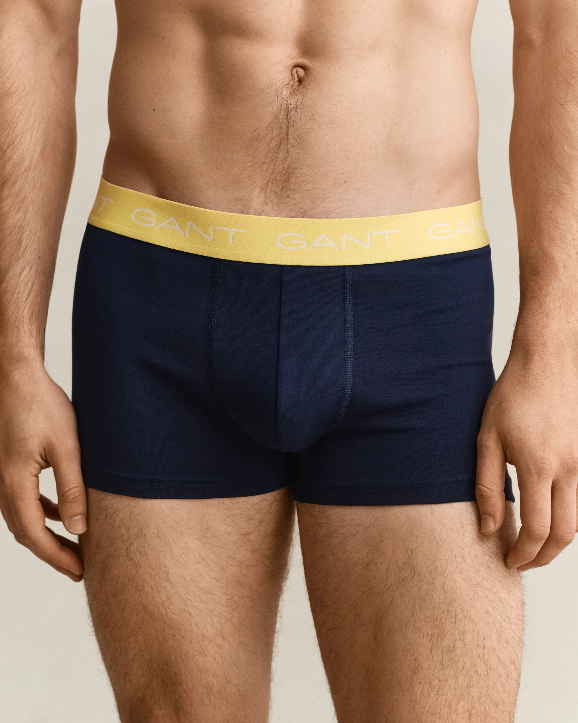 GANT 3-Pack Mens Trunks with Multi Coloured Waistbands - 410 Marine - Image 3