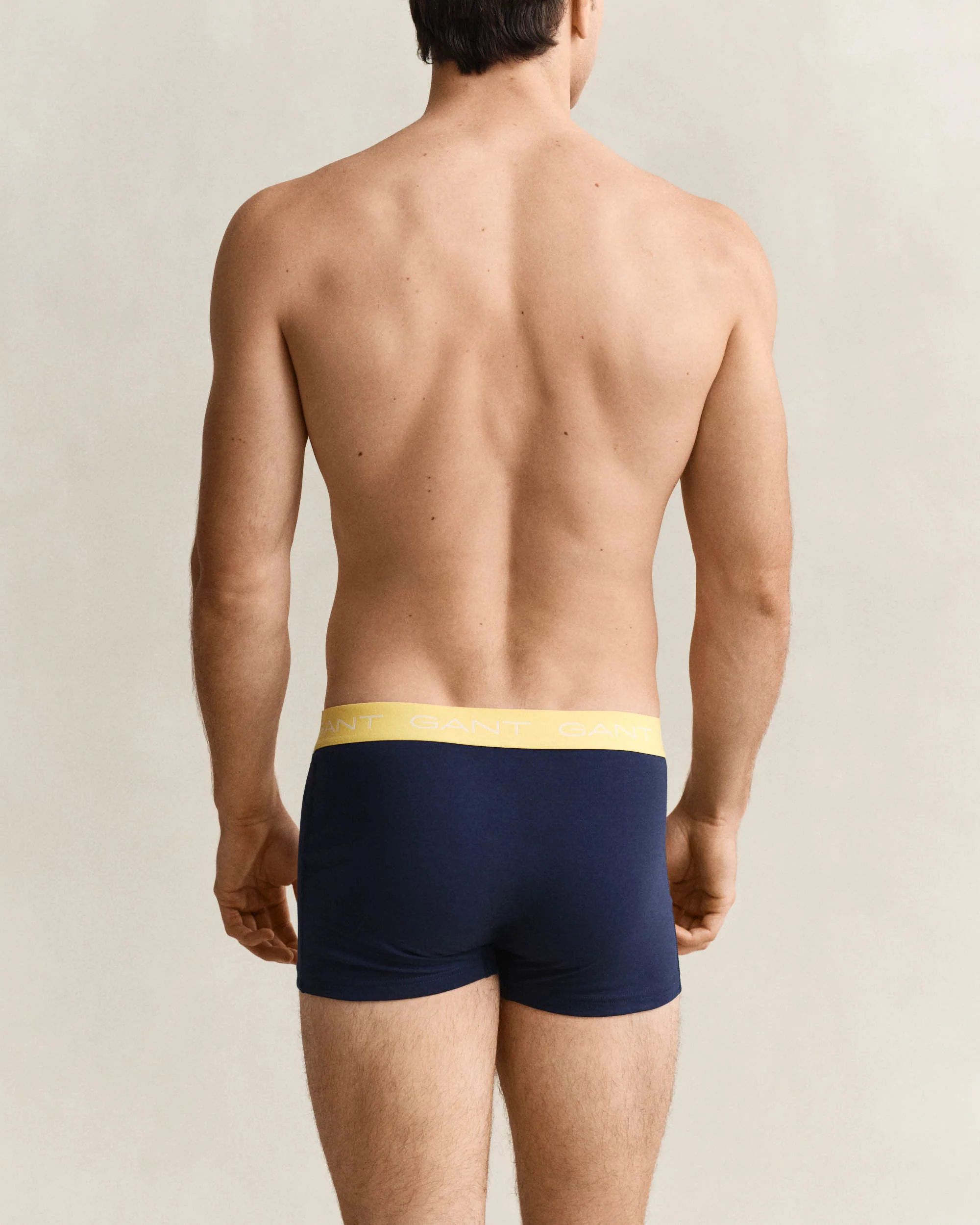 GANT 3-Pack Mens Trunks with Multi Coloured Waistbands - 410 Marine - Image 4
