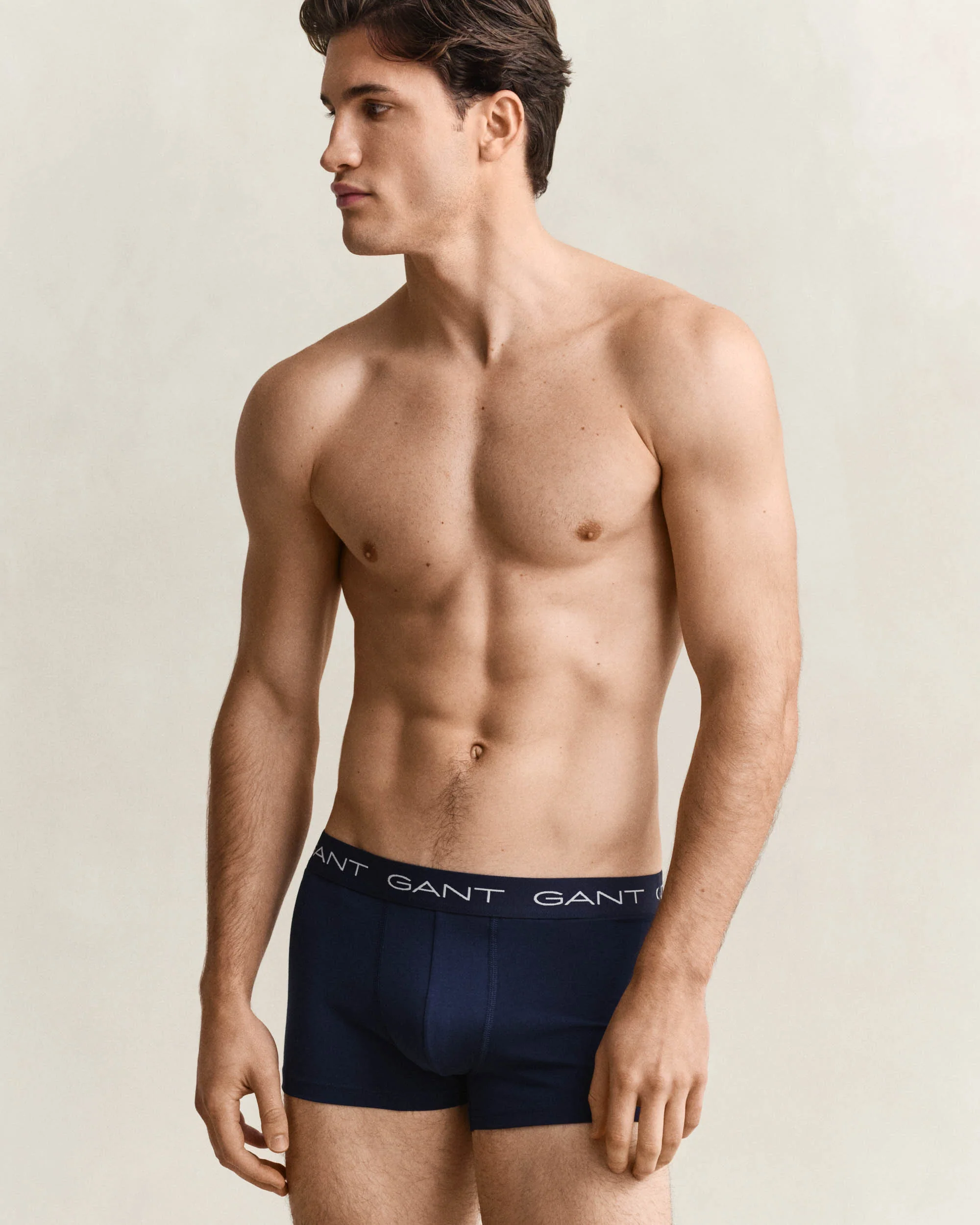 GANT 5-Pack Mens Trunks with Multi Coloured Waistbands - 410 Marine - Image 2