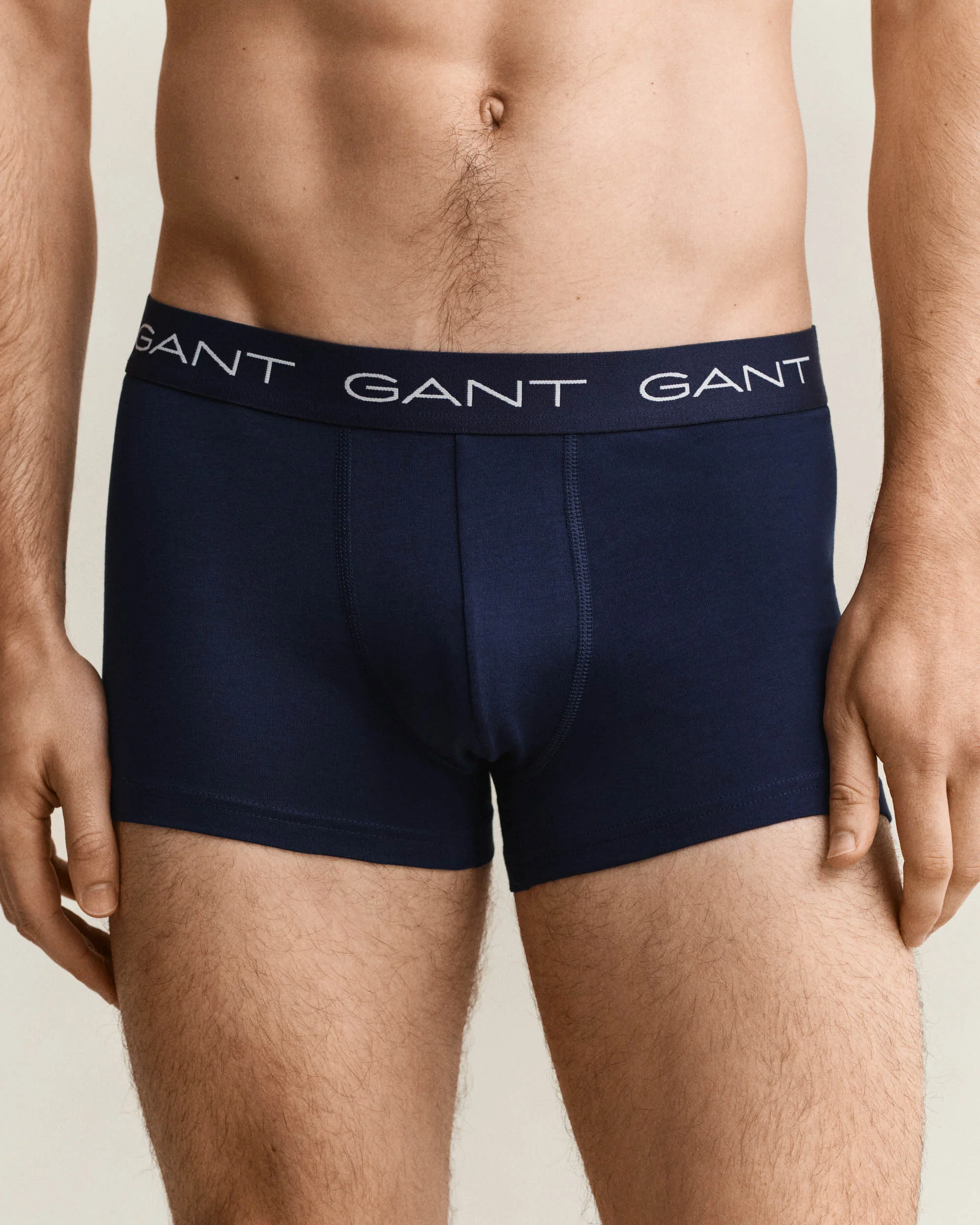 GANT 5-Pack Mens Trunks with Multi Coloured Waistbands - 410 Marine - Image 3
