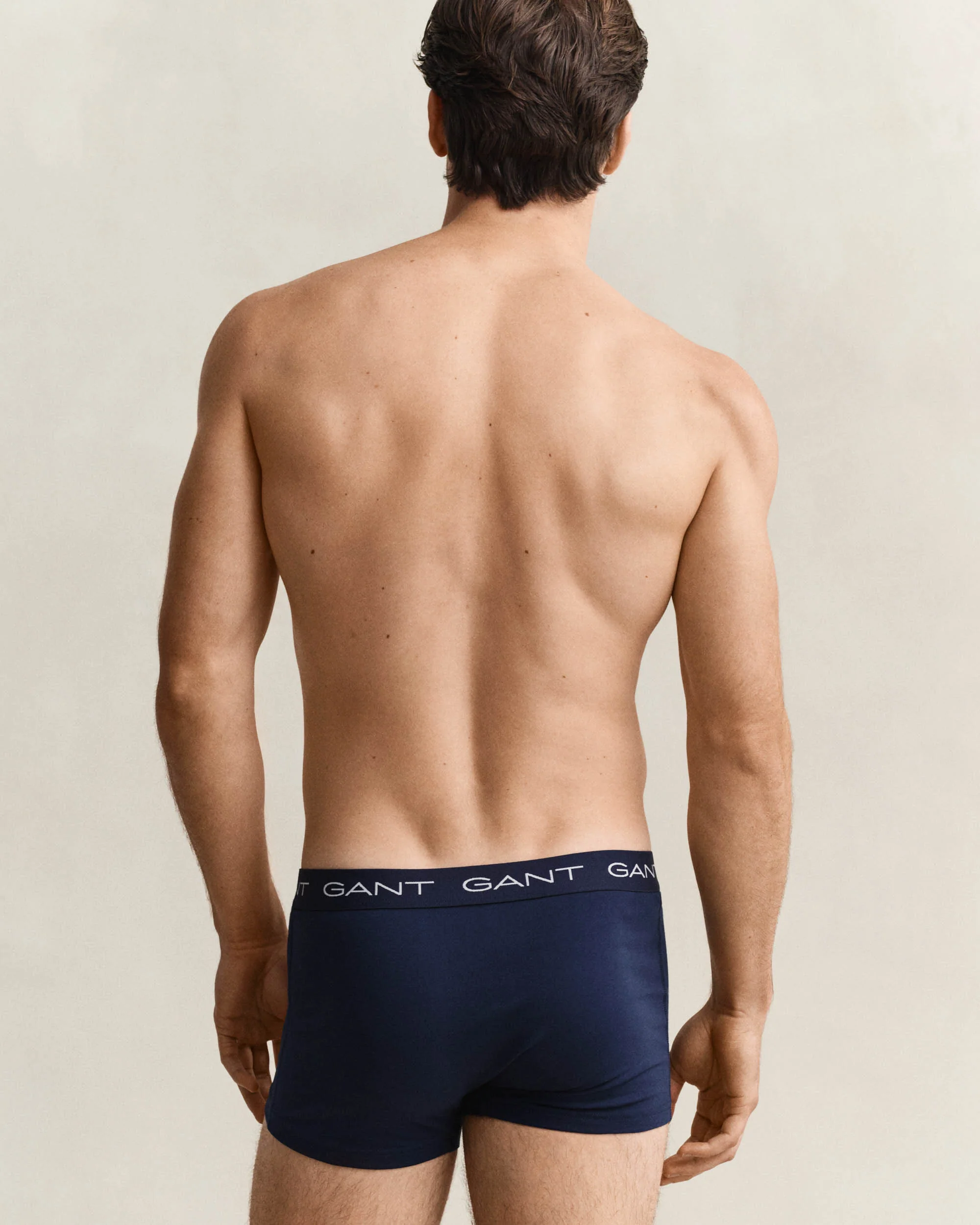 GANT 5-Pack Mens Trunks with Multi Coloured Waistbands - 410 Marine - Image 4