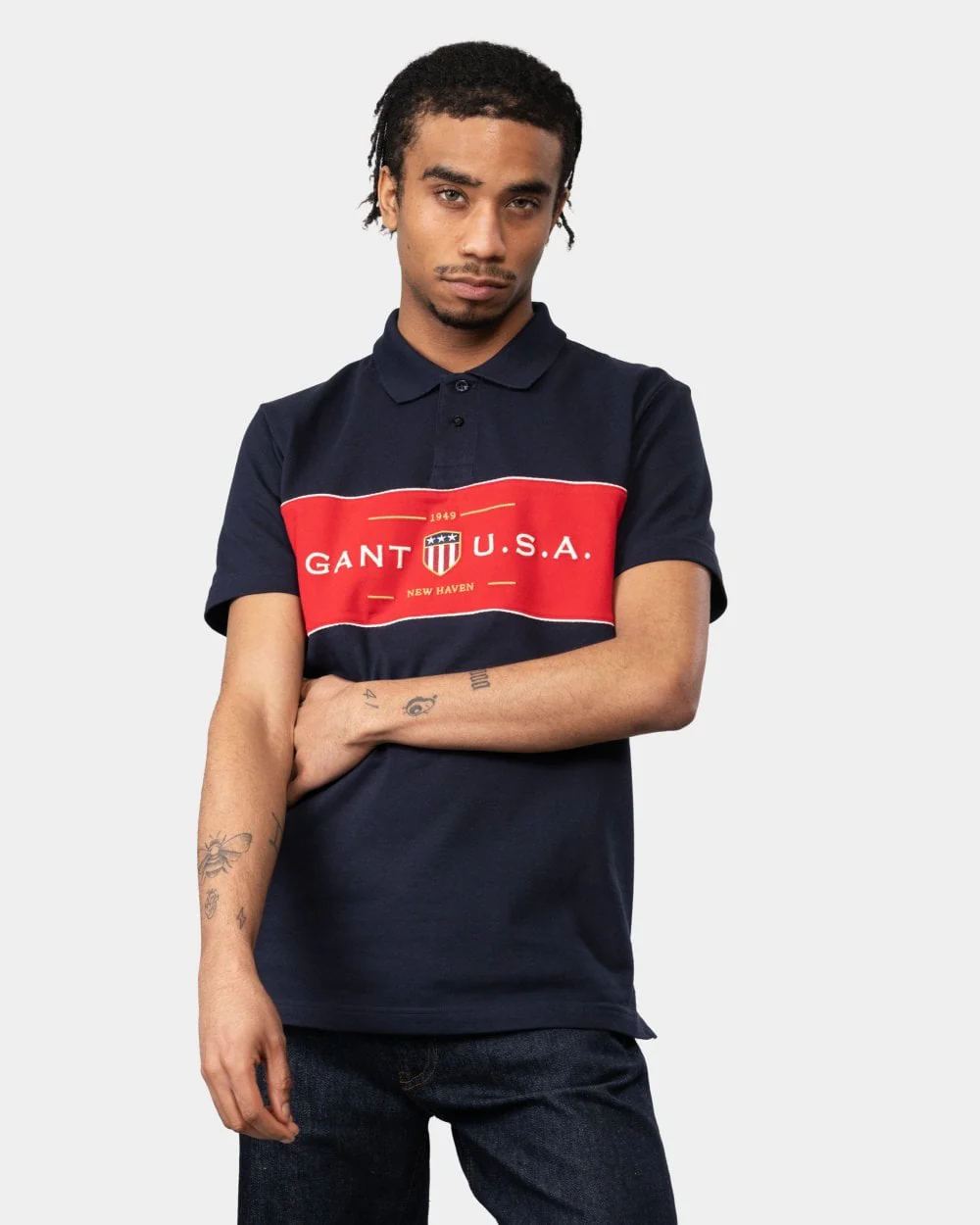 GANT Banner Shield Mens Short Sleeve Rugger - Image 3