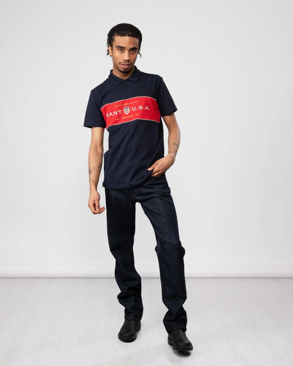 GANT Banner Shield Mens Short Sleeve Rugger - Image 4